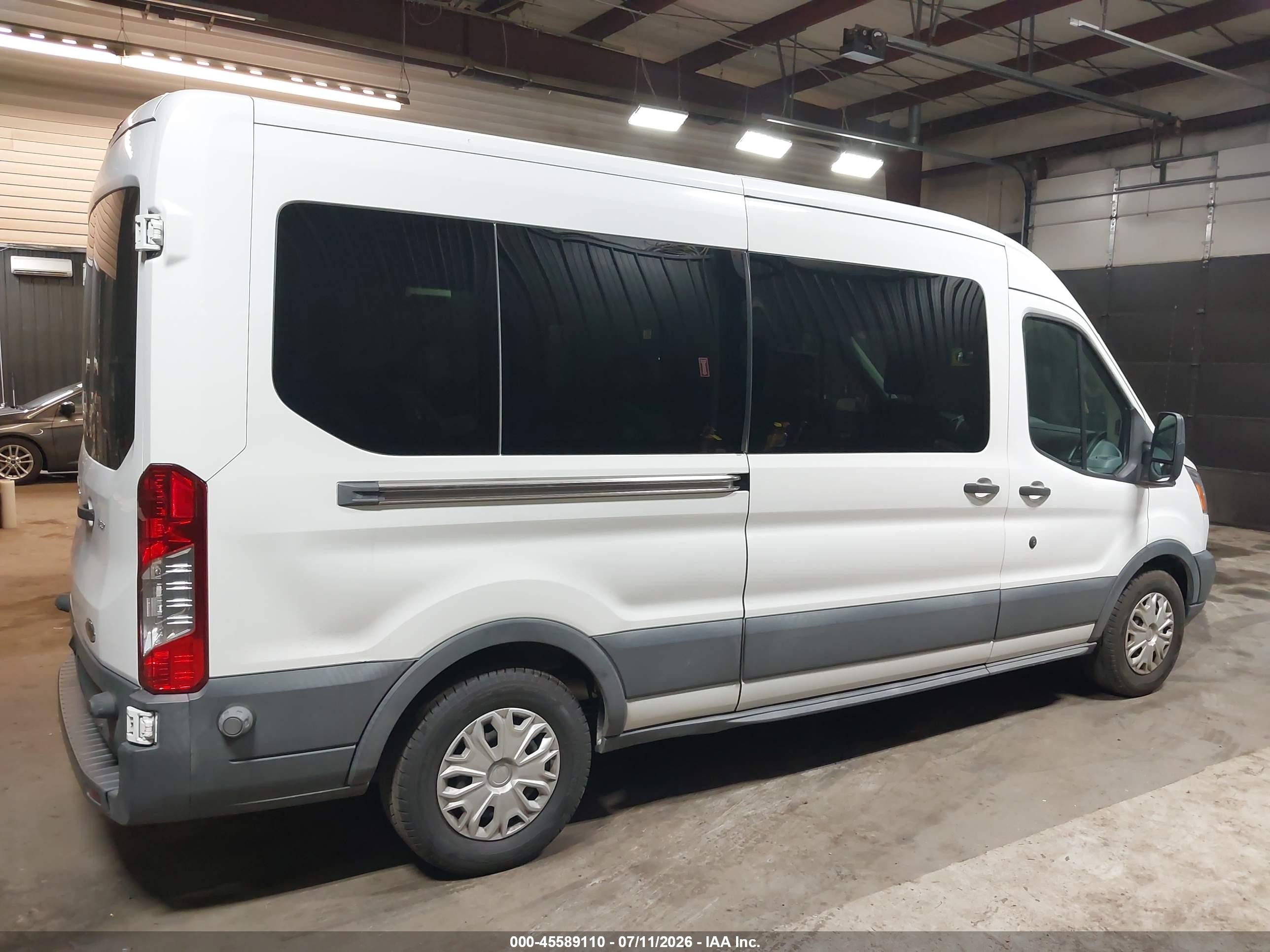 2015 Ford Transit-350 Xlt White vin: 1FBAX2CM1FKB27691
