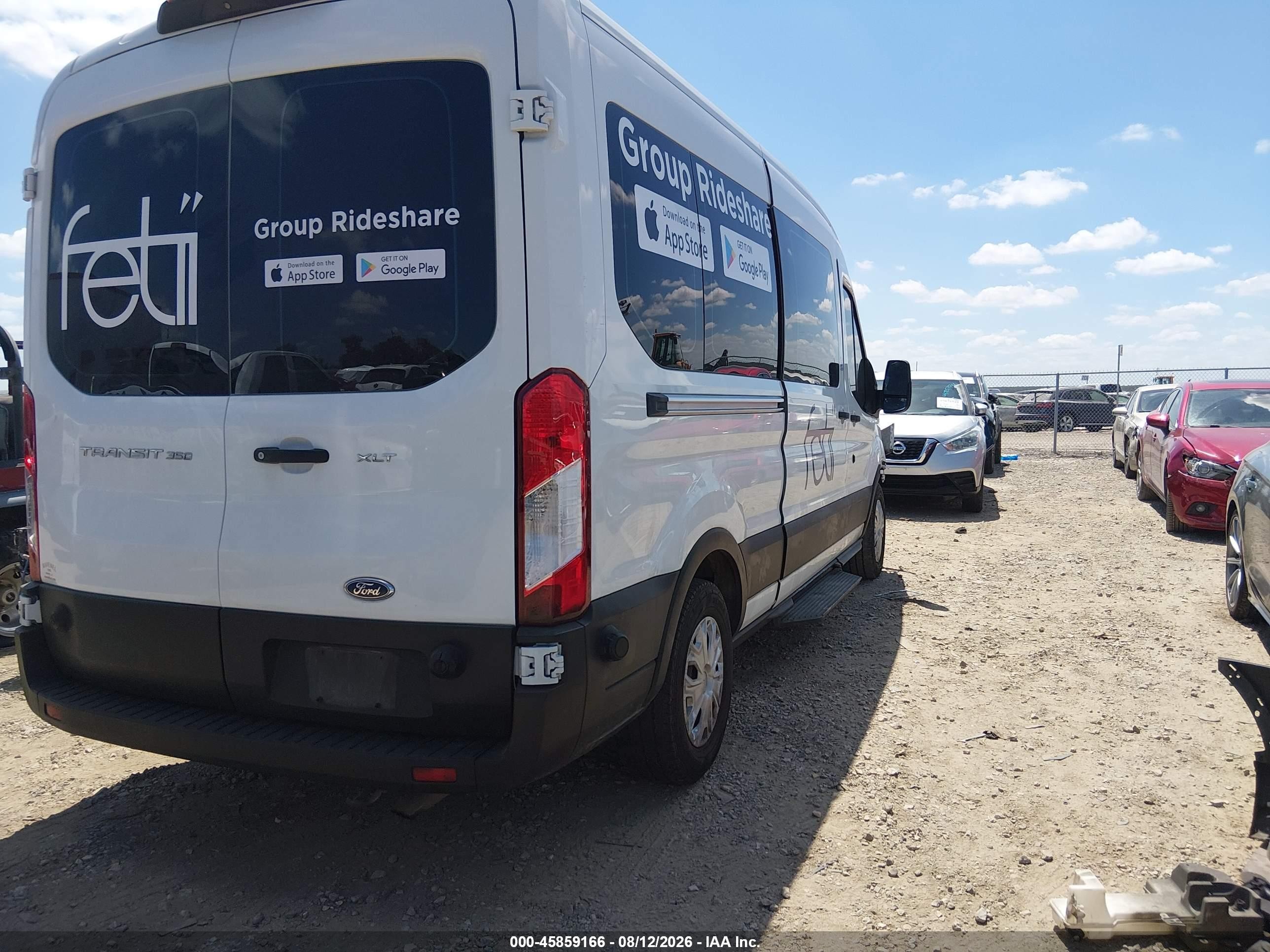 2019 Ford Transit-350 Xlt White vin: 1FBAX2CM1KKA00739
