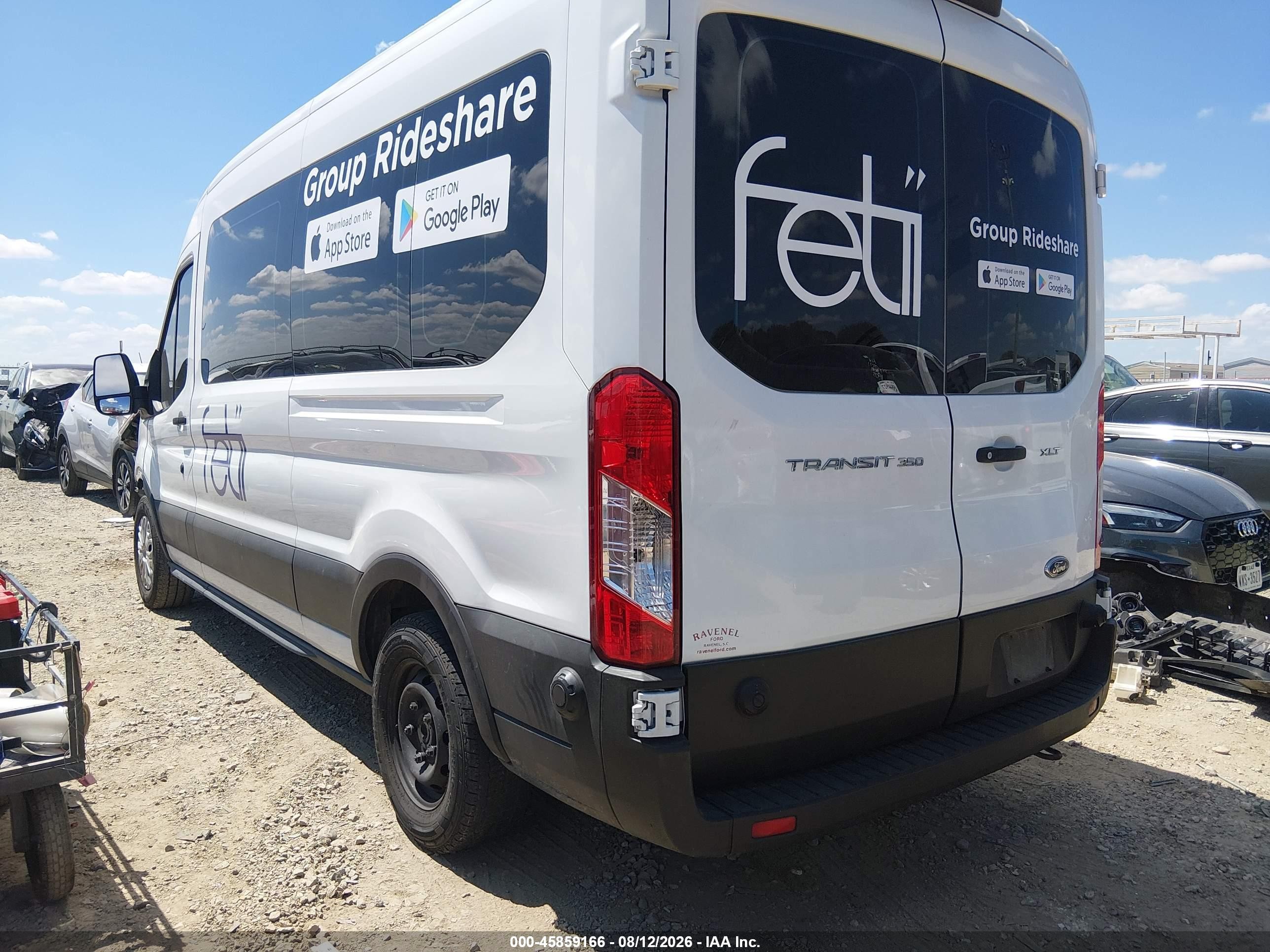 2019 Ford Transit-350 Xlt White vin: 1FBAX2CM1KKA00739