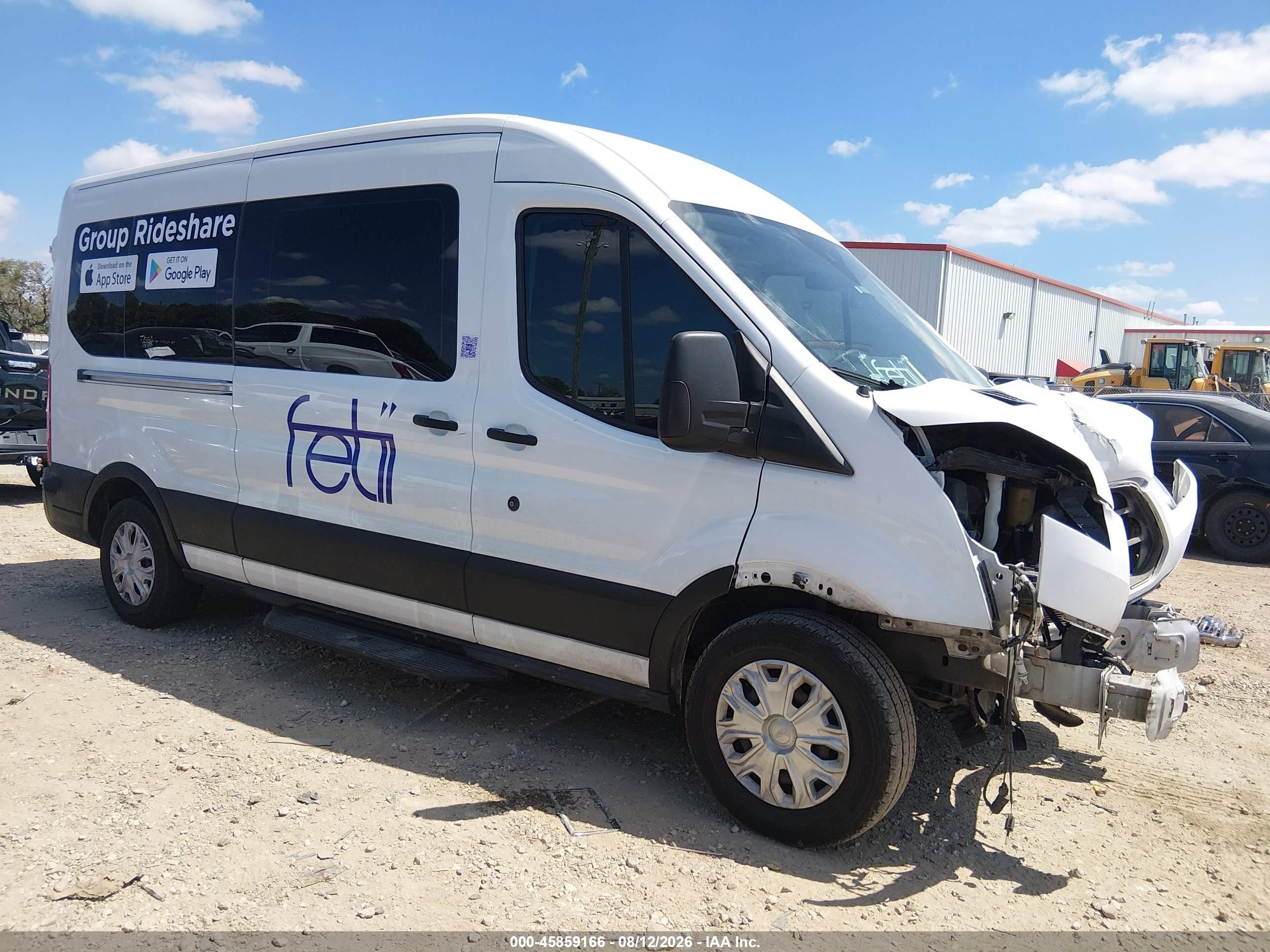 2019 Ford Transit-350 Xlt White vin: 1FBAX2CM1KKA00739