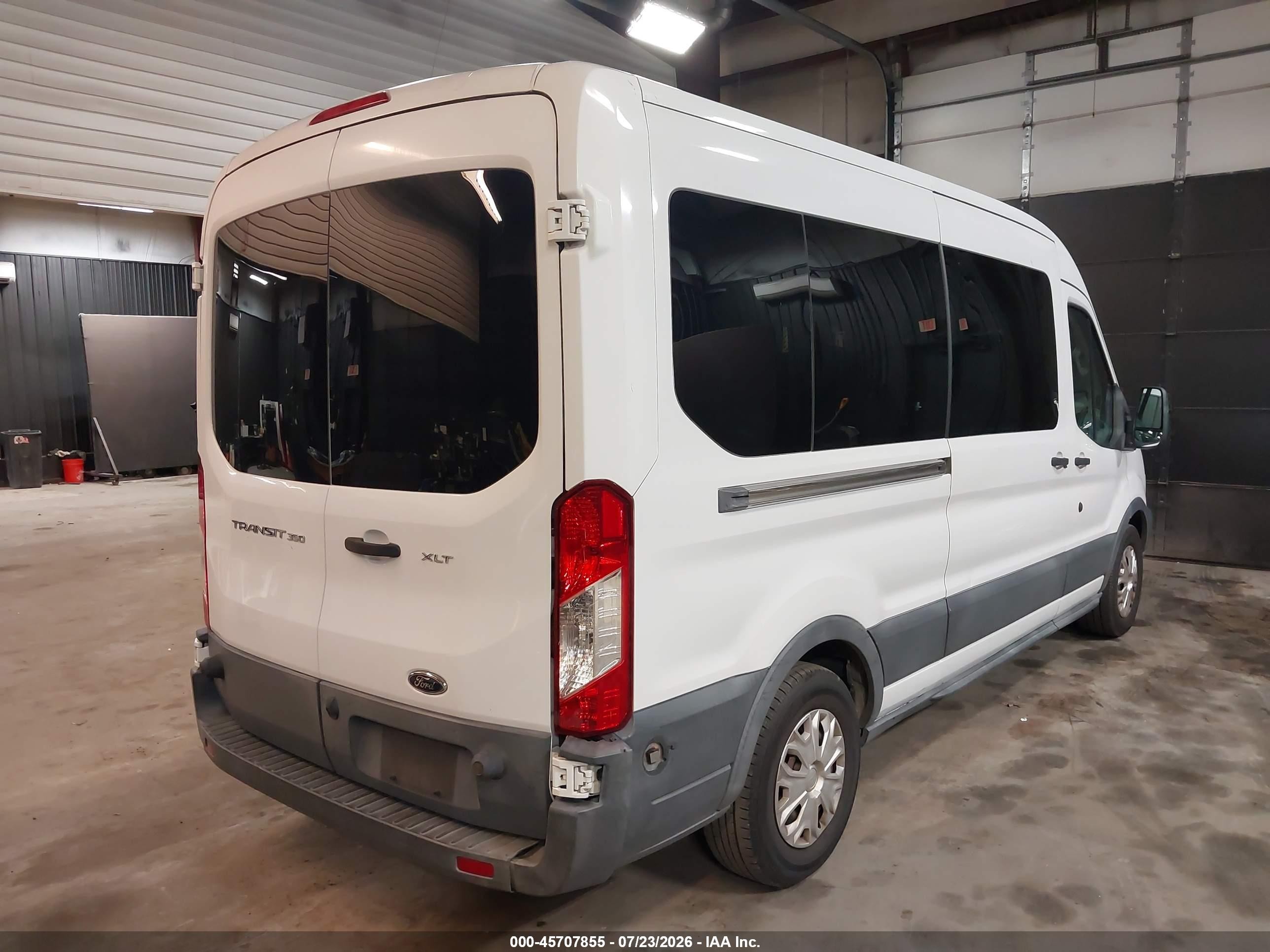 2015 Ford Transit-350 Xlt White vin: 1FBAX2CM3FKB27692