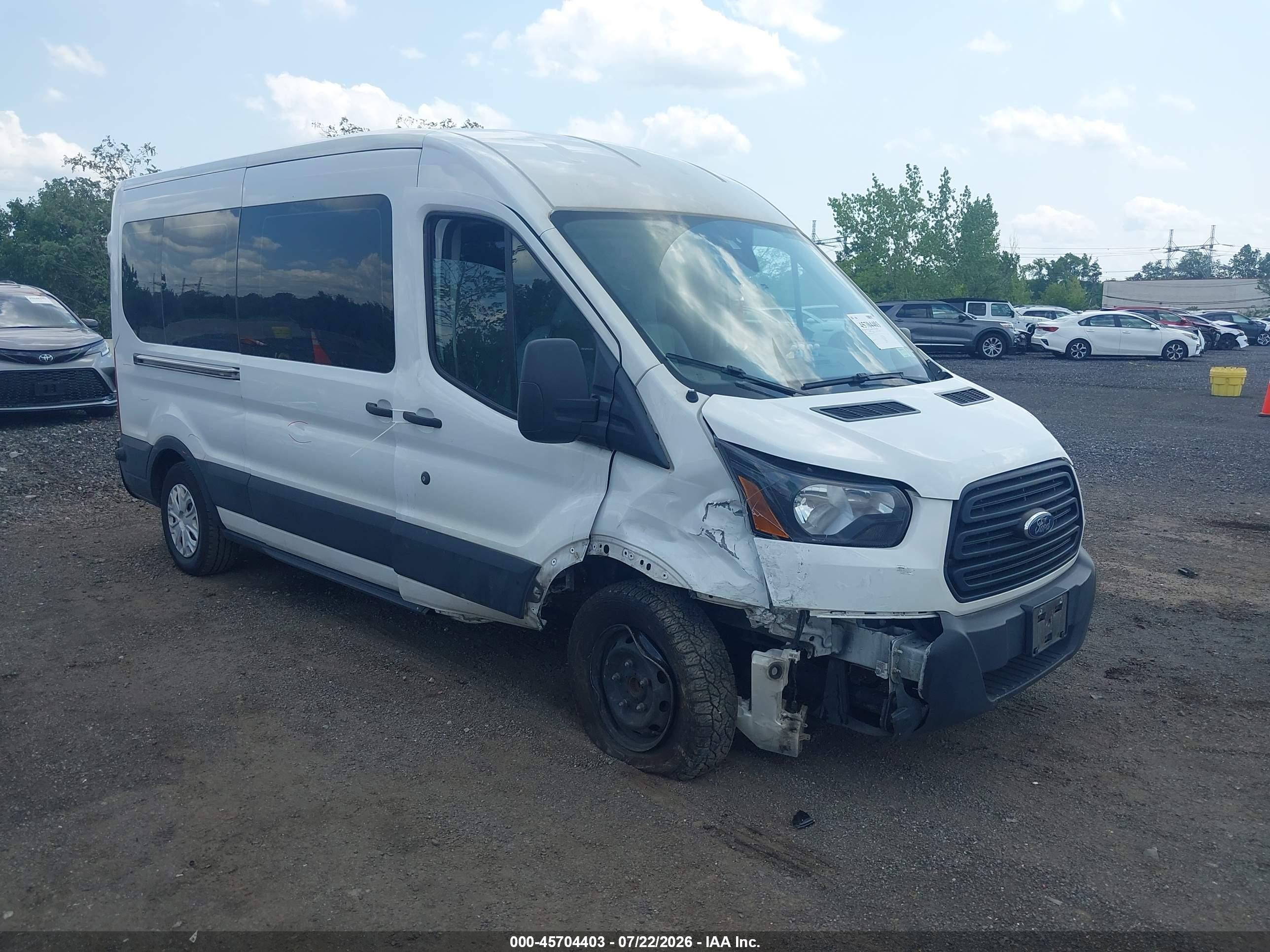 2019 Ford Transit-350 Xl White vin: 1FBAX2CM4KKA90937