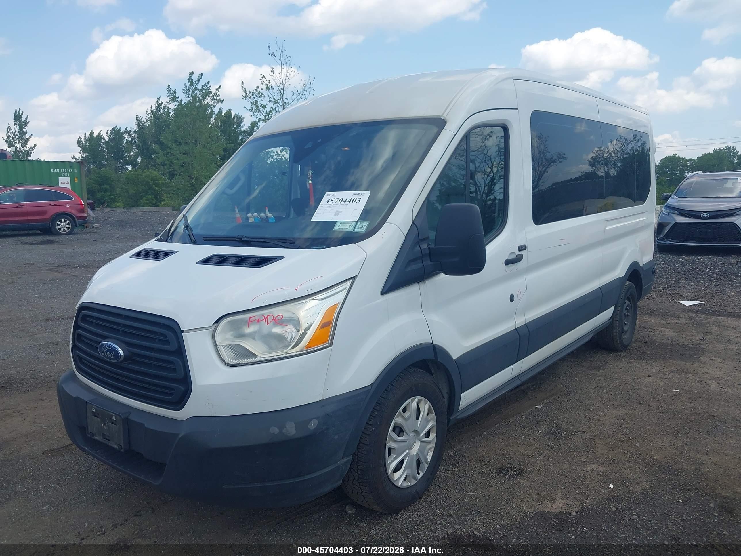 2019 Ford Transit-350 Xl White vin: 1FBAX2CM4KKA90937