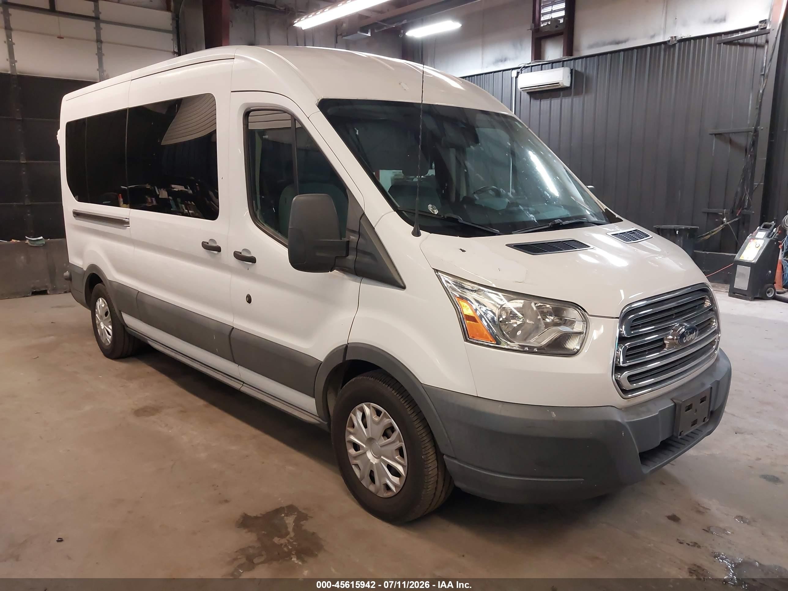 2015 Ford Transit-350 Xlt White vin: 1FBAX2CM5FKB27693
