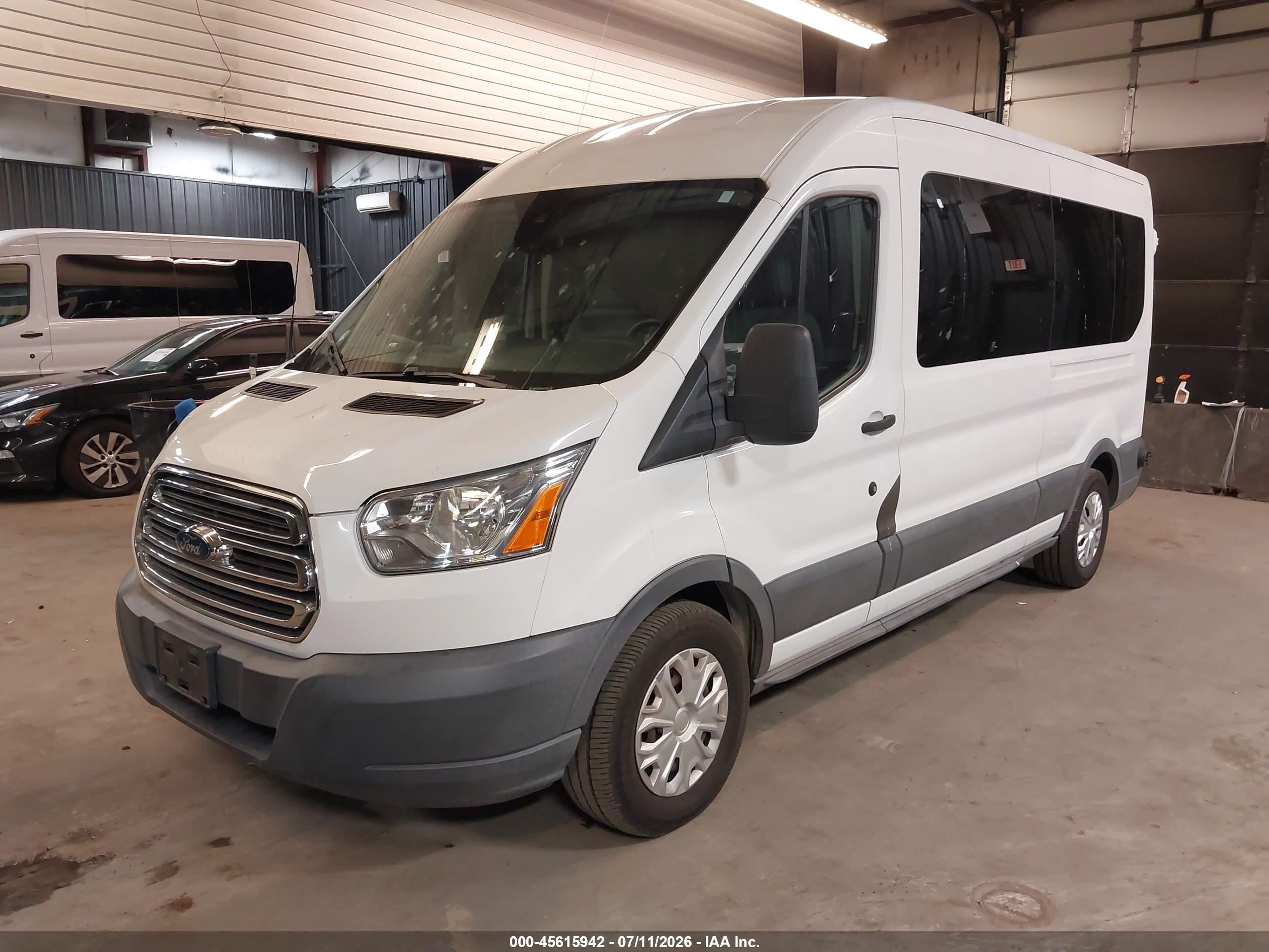 2015 Ford Transit-350 Xlt White vin: 1FBAX2CM5FKB27693