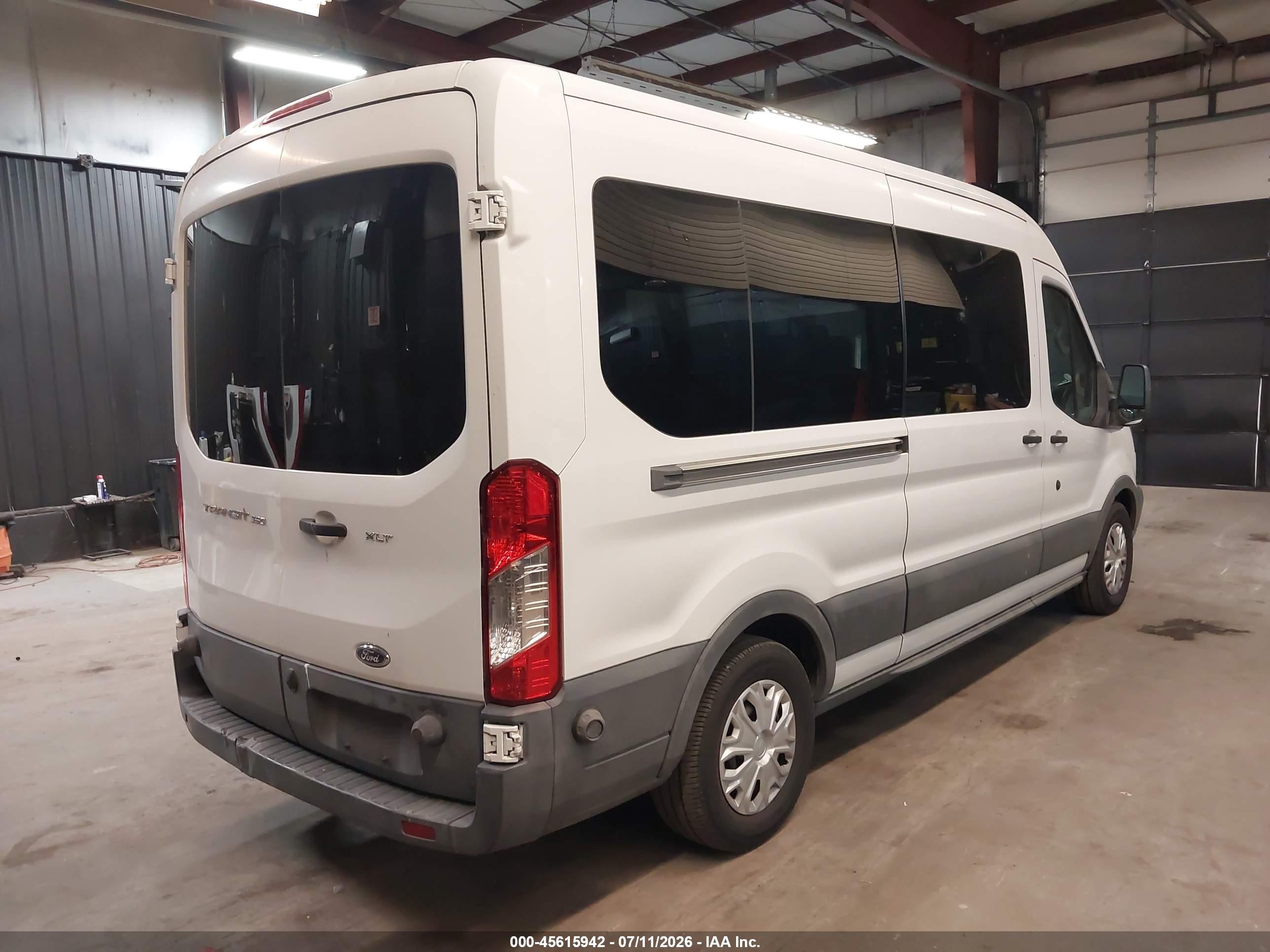 2015 Ford Transit-350 Xlt White vin: 1FBAX2CM5FKB27693
