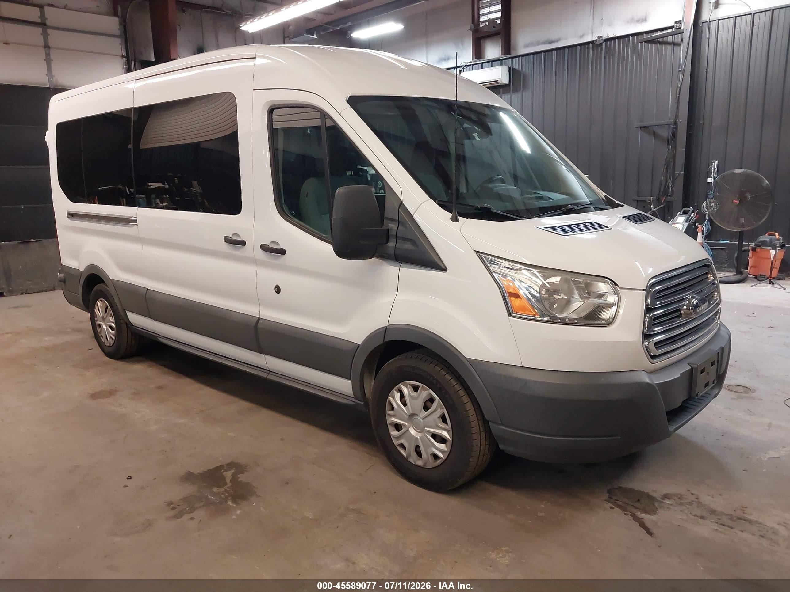2015 Ford Transit-350 Xlt White vin: 1FBAX2CM7FKB27694