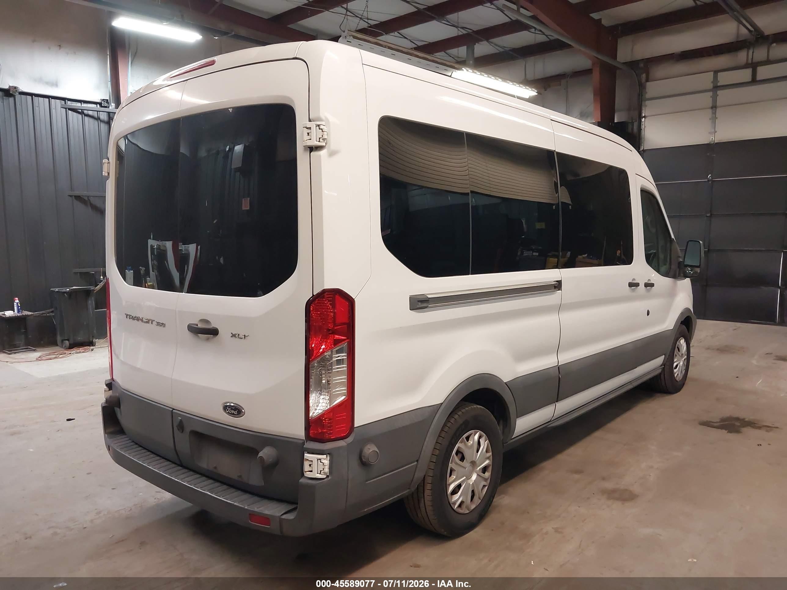 2015 Ford Transit-350 Xlt White vin: 1FBAX2CM7FKB27694