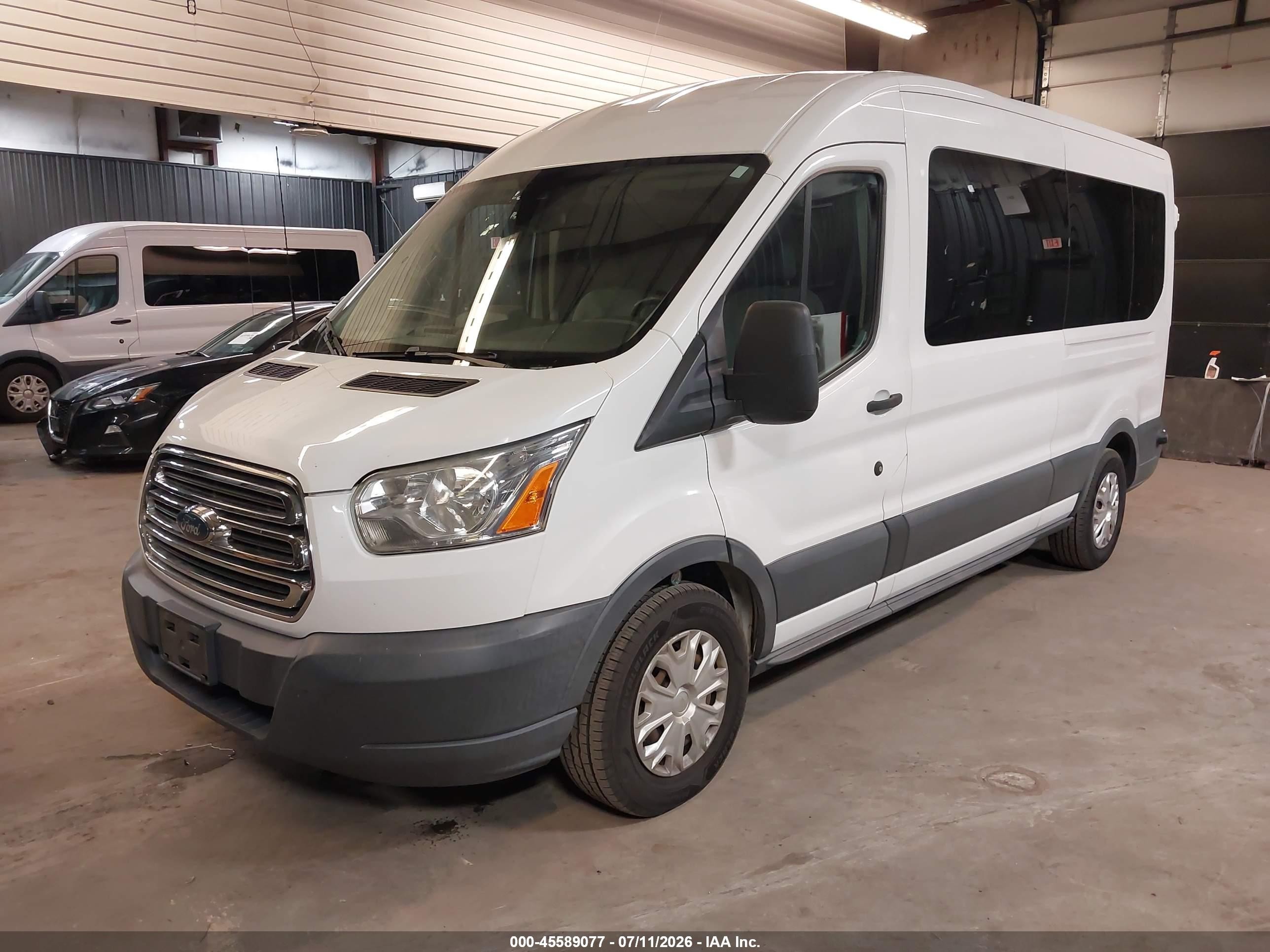 2015 Ford Transit-350 Xlt White vin: 1FBAX2CM7FKB27694