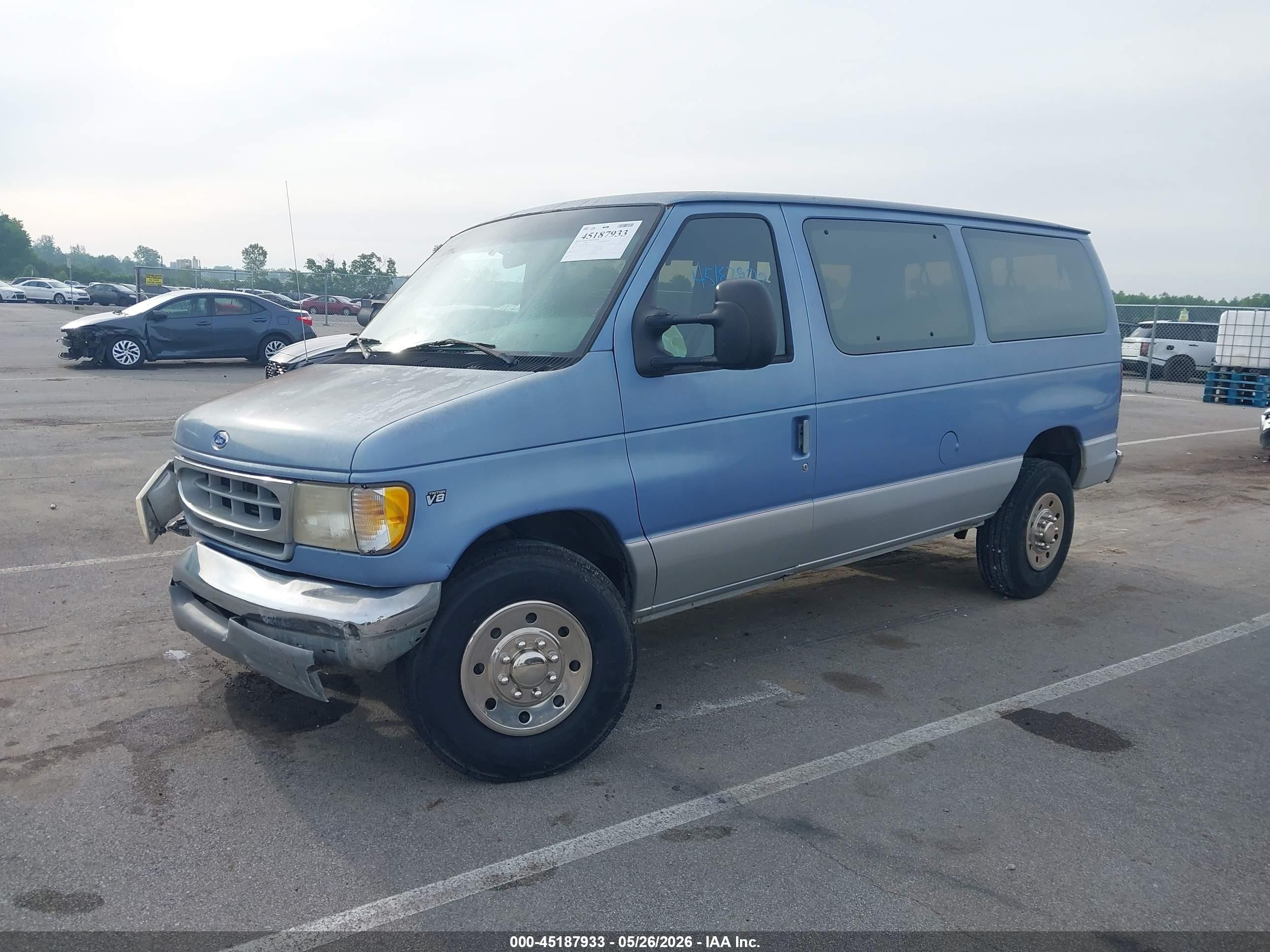 1997 Ford Club Wagon Xl/xlt Blue vin: 1FBHE31L9VHA60662