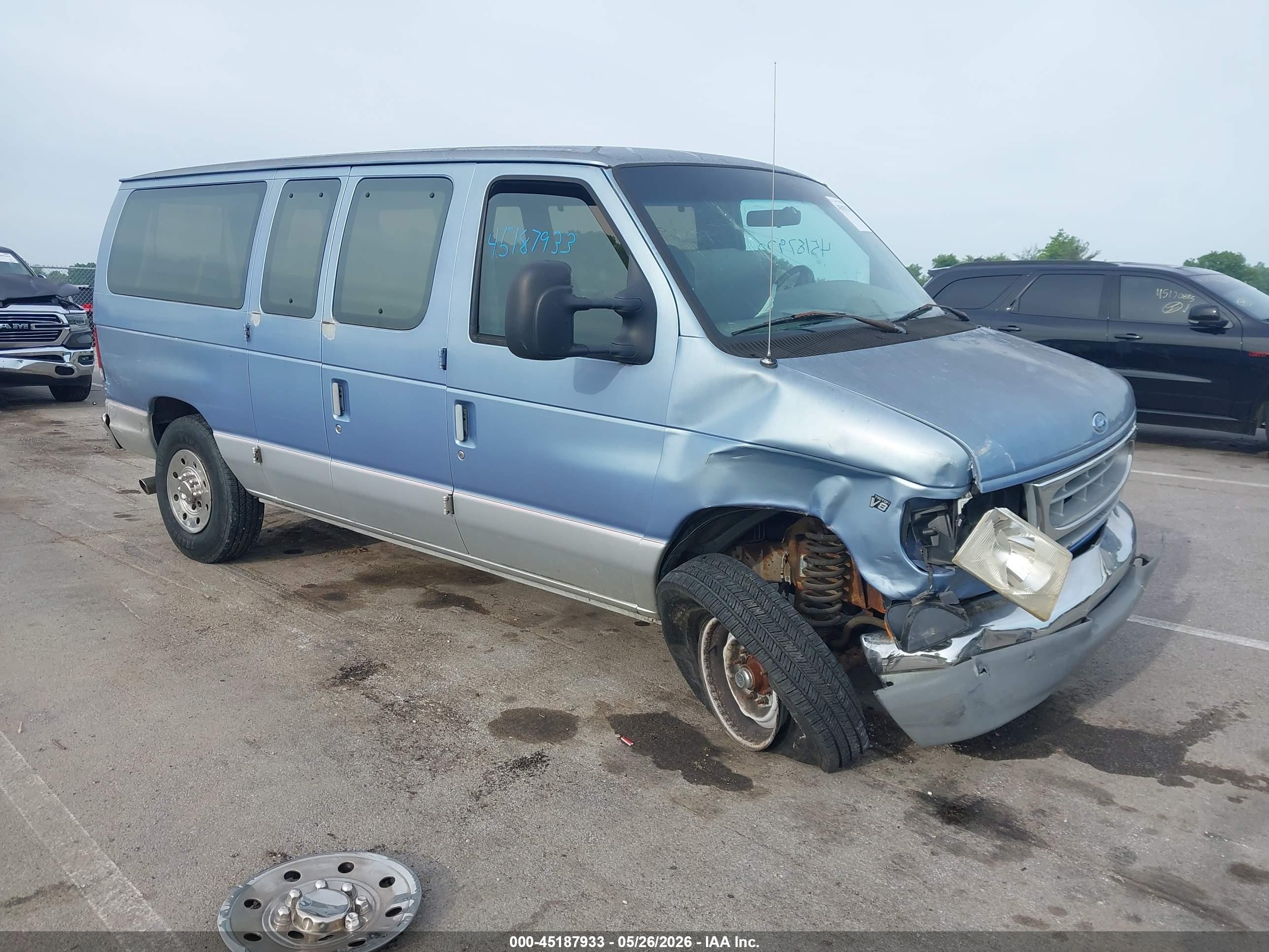 1997 Ford Club Wagon Xl/xlt Blue vin: 1FBHE31L9VHA60662