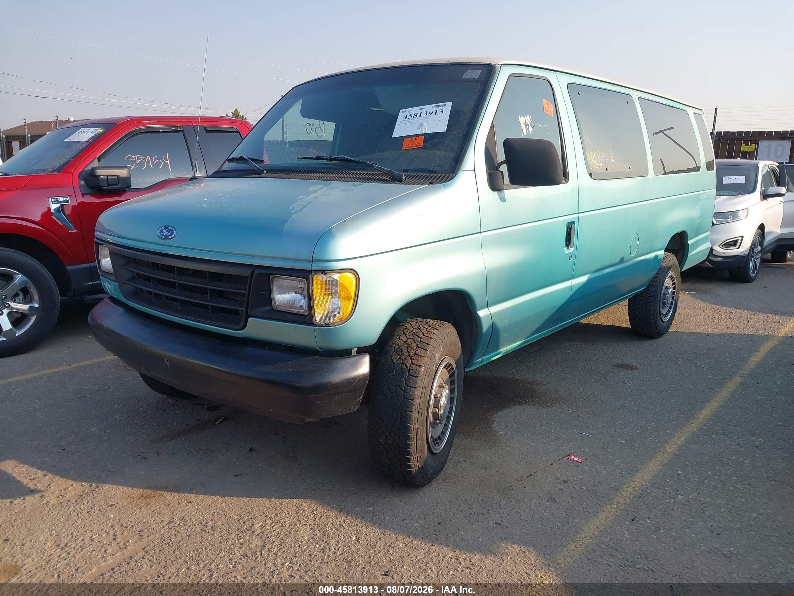 1994 Ford Econoline E350 Super Duty Green vin: 1FBHS31H7RHA49363