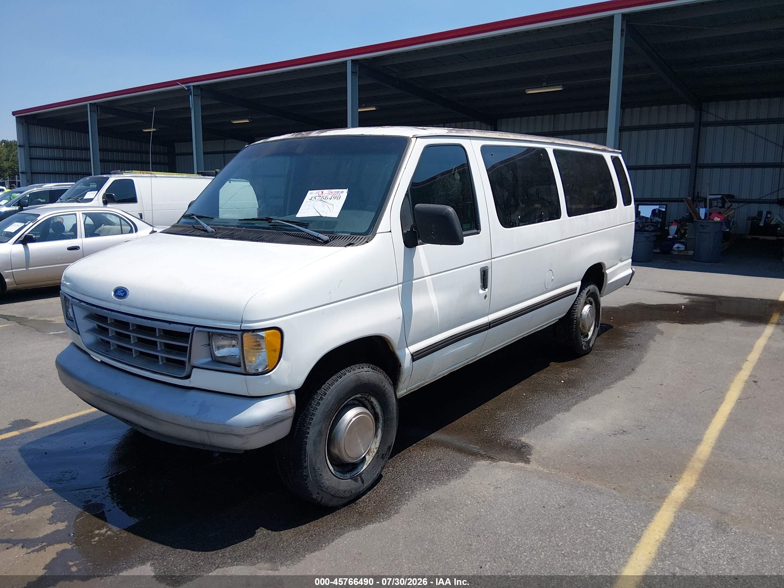 1993 Ford Econoline E350 Super Duty White vin: 1FBJS31H1PHA20763
