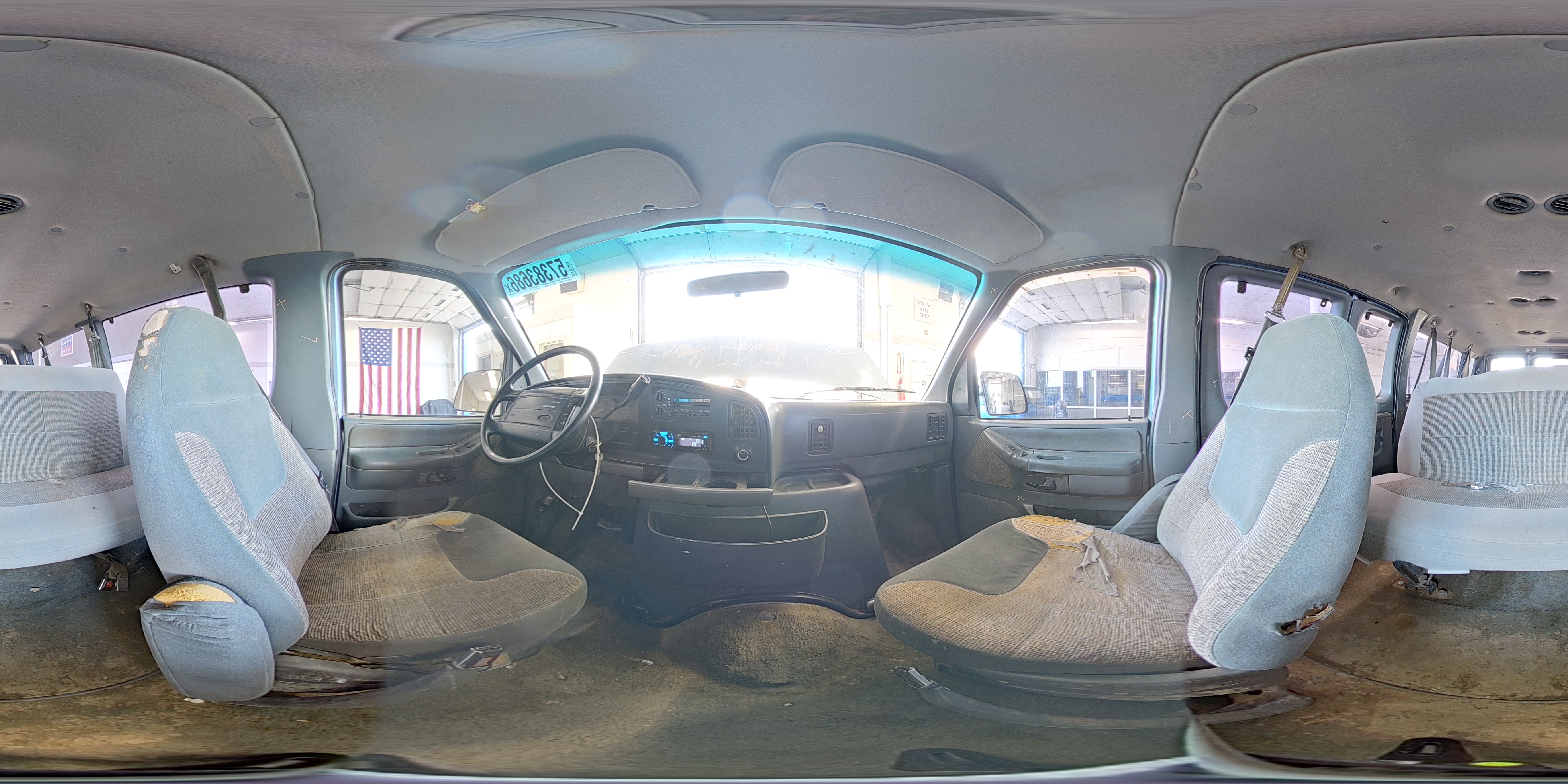 1995 Ford Econoline Cargo E-15 Blue vin: 1FBJS31H7SHC15064