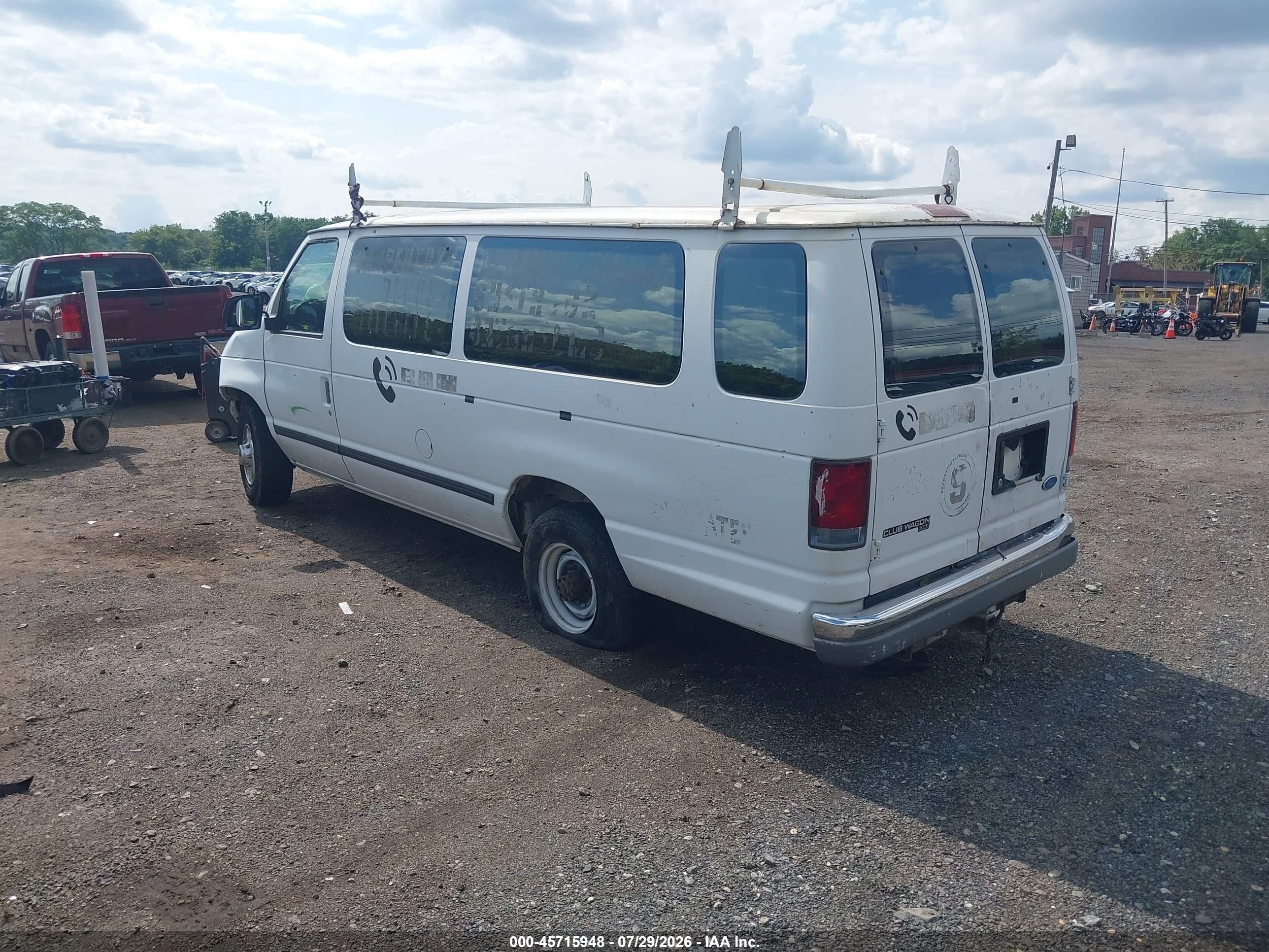 1997 Ford Club Wagon Xl/xlt White vin: 1FBJS31S4VHB86140