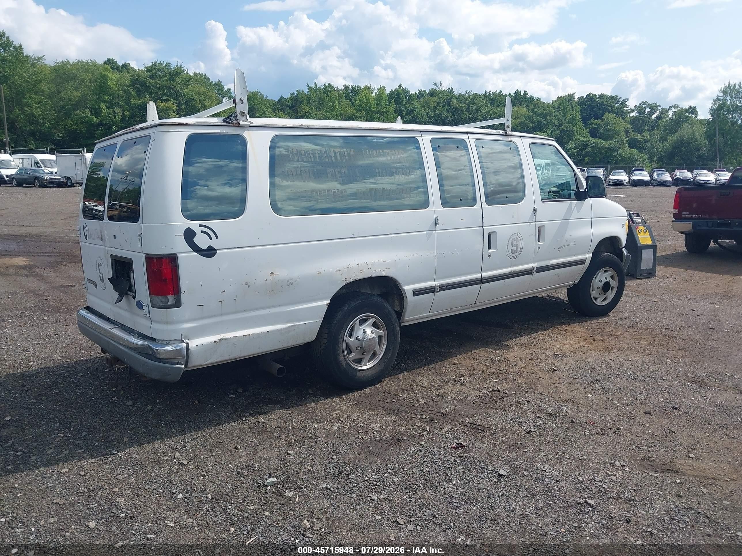 1997 Ford Club Wagon Xl/xlt White vin: 1FBJS31S4VHB86140