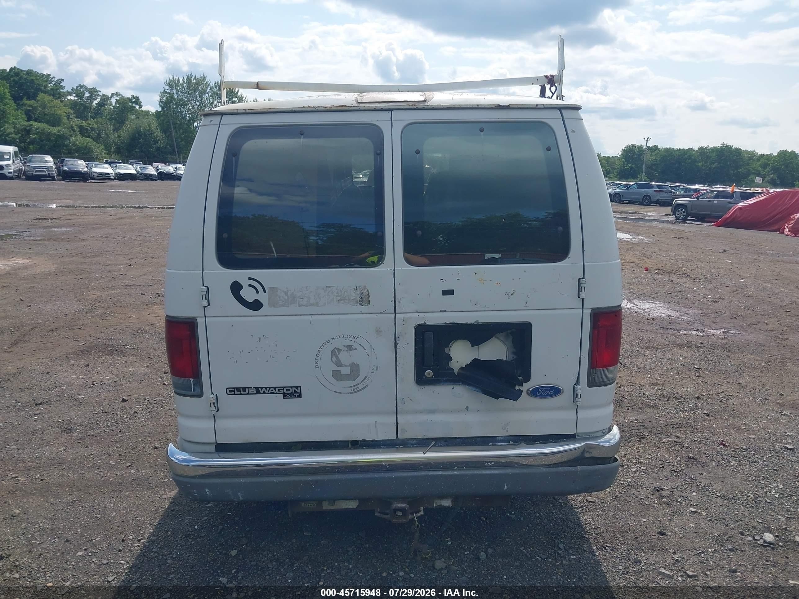 1997 Ford Club Wagon Xl/xlt White vin: 1FBJS31S4VHB86140