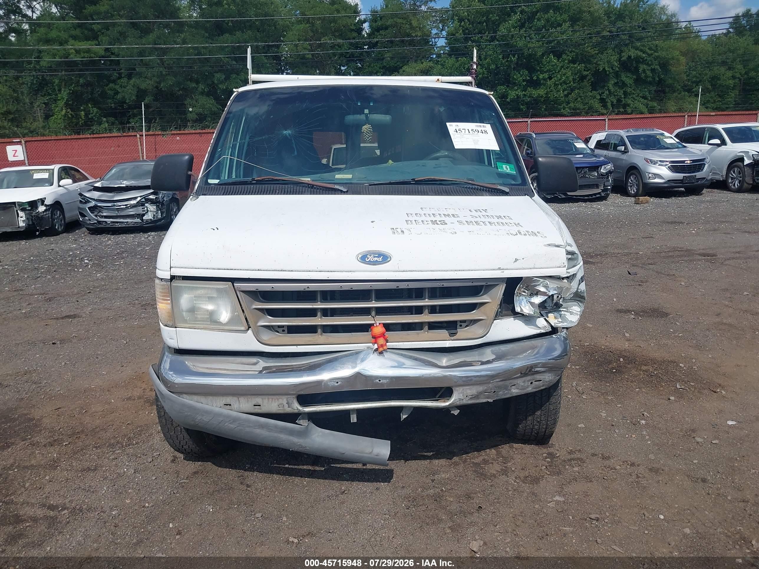 1997 Ford Club Wagon Xl/xlt White vin: 1FBJS31S4VHB86140