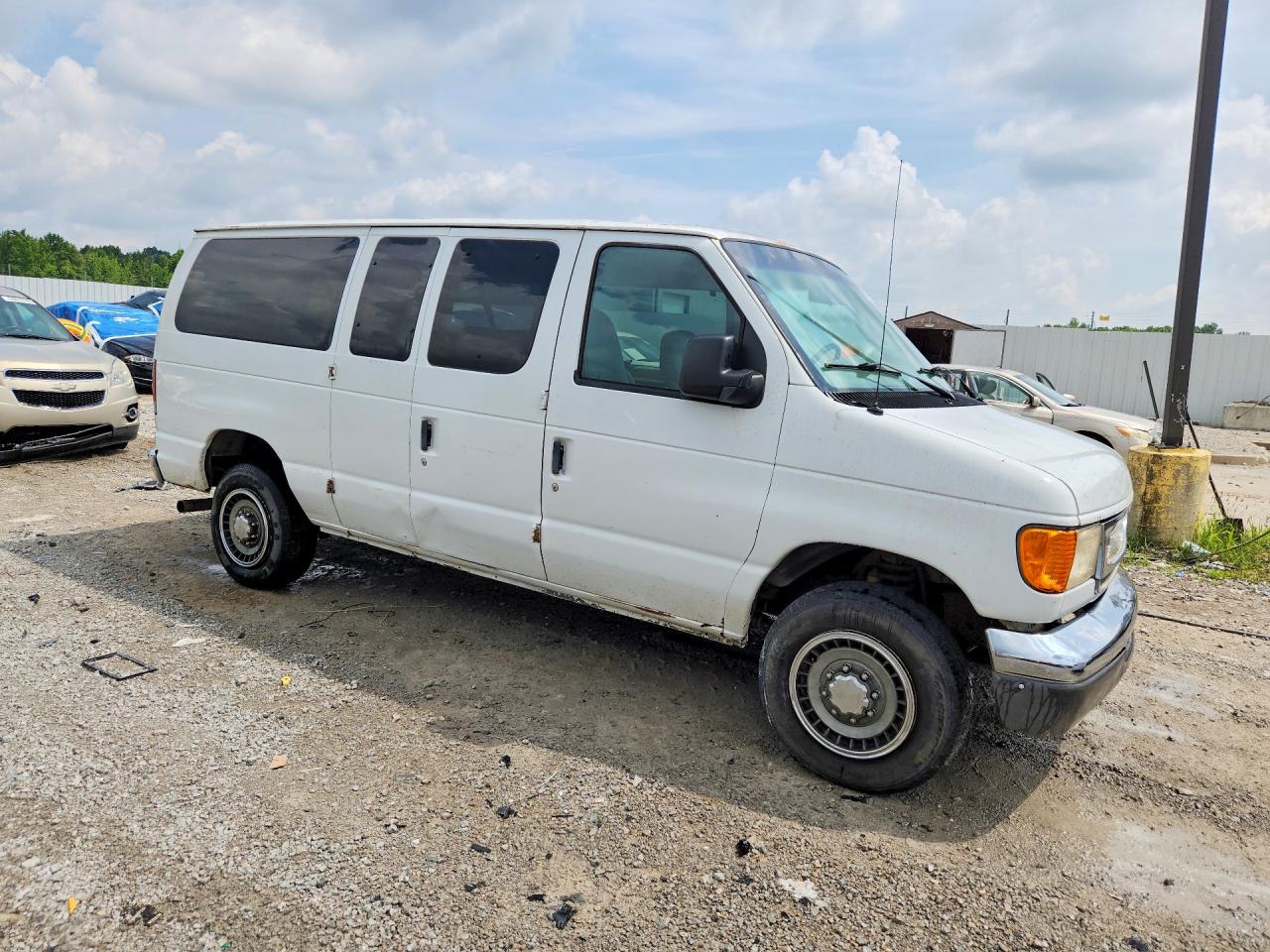 2006 Ford Econoline E350 Super Duty Wagon White vin: 1FBNE31L06HA16196