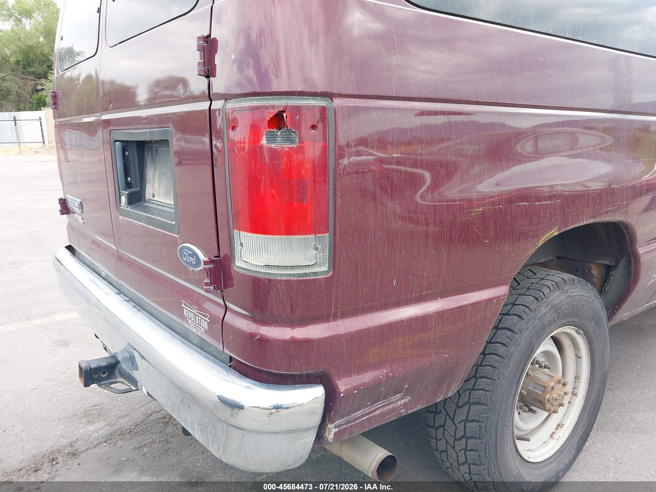 2007 Ford E-350 Super Duty Xl/xlt Red vin: 1FBNE31L07DB25928