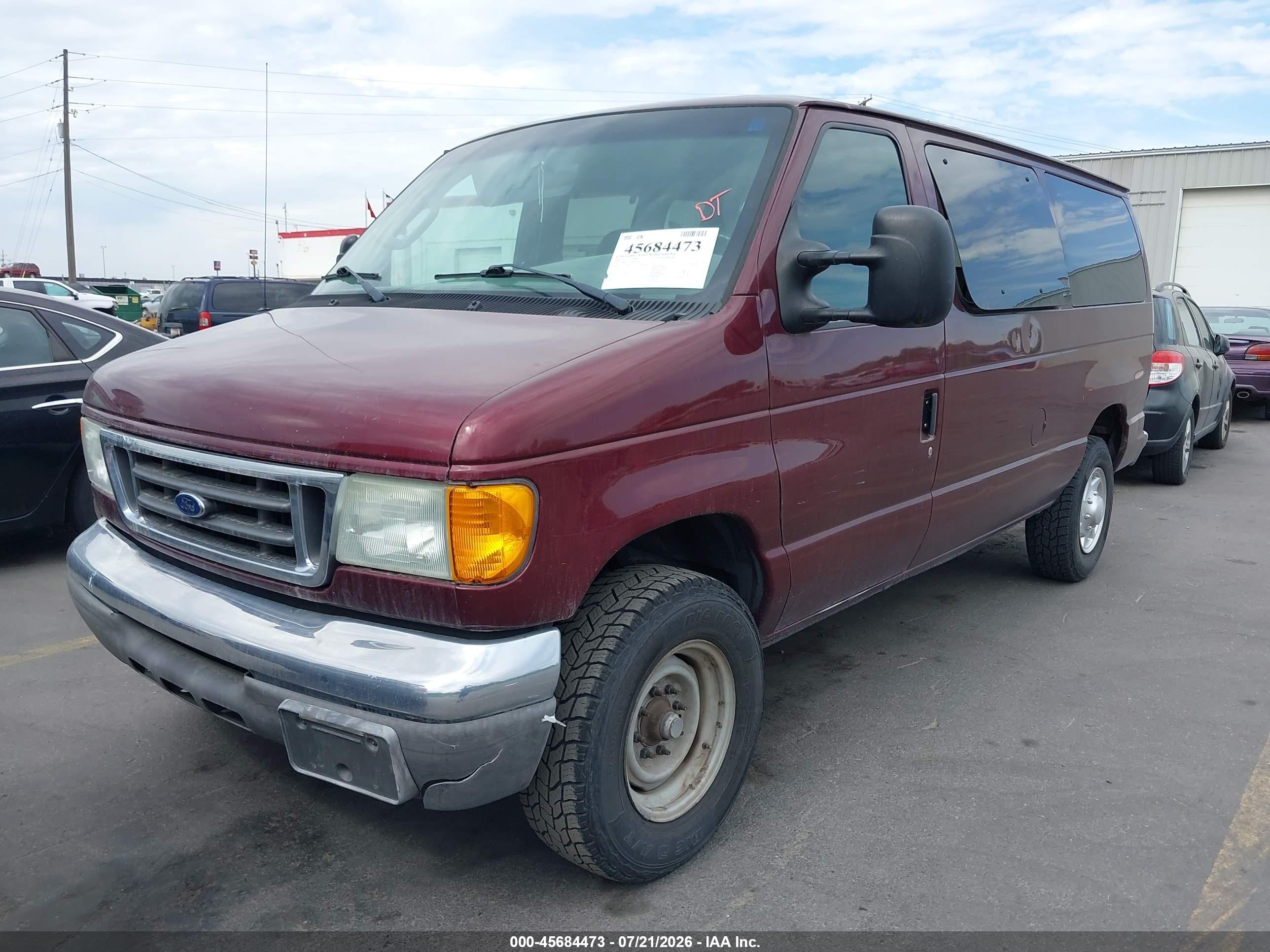 2007 Ford E-350 Super Duty Xl/xlt Red vin: 1FBNE31L07DB25928