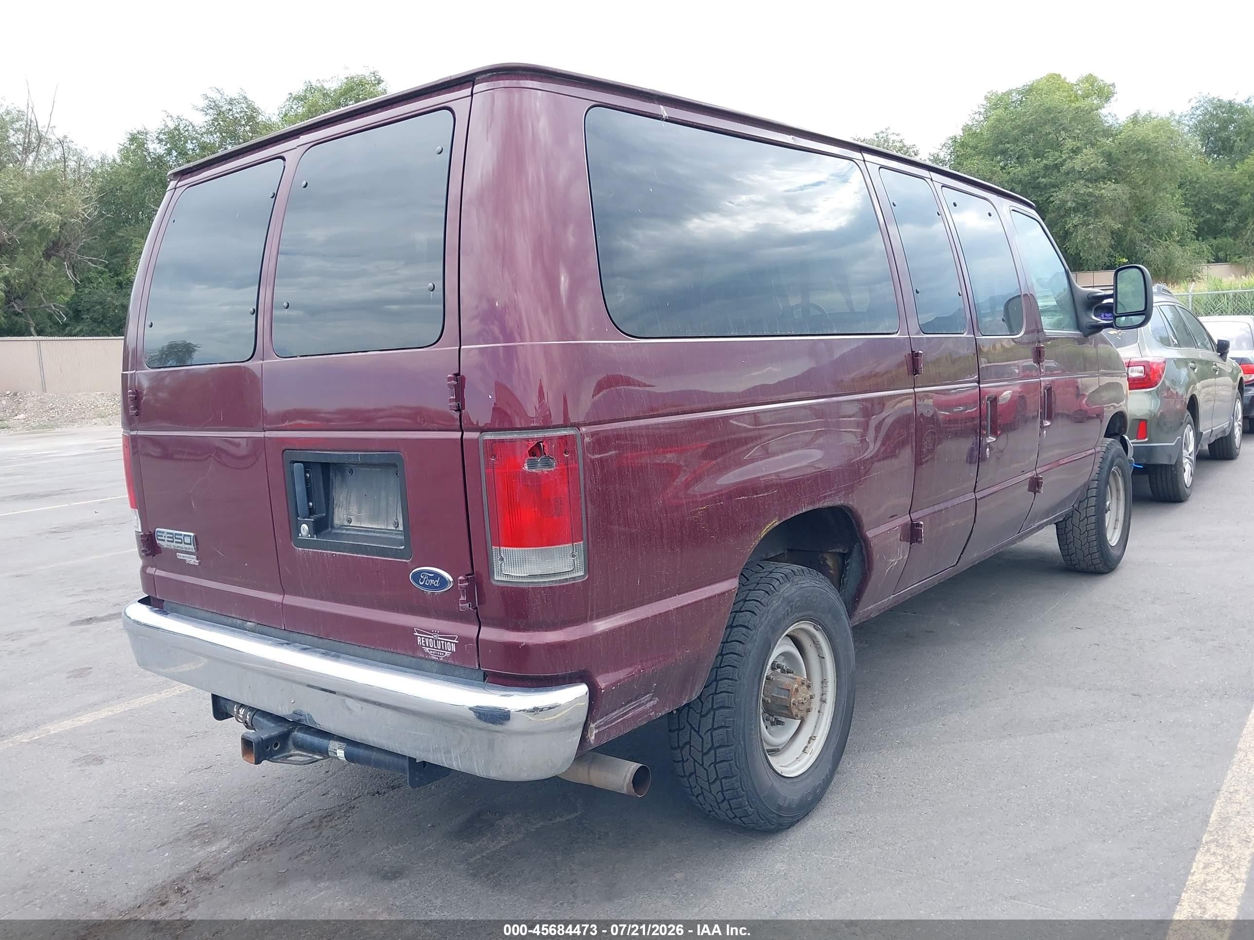 2007 Ford E-350 Super Duty Xl/xlt Red vin: 1FBNE31L07DB25928
