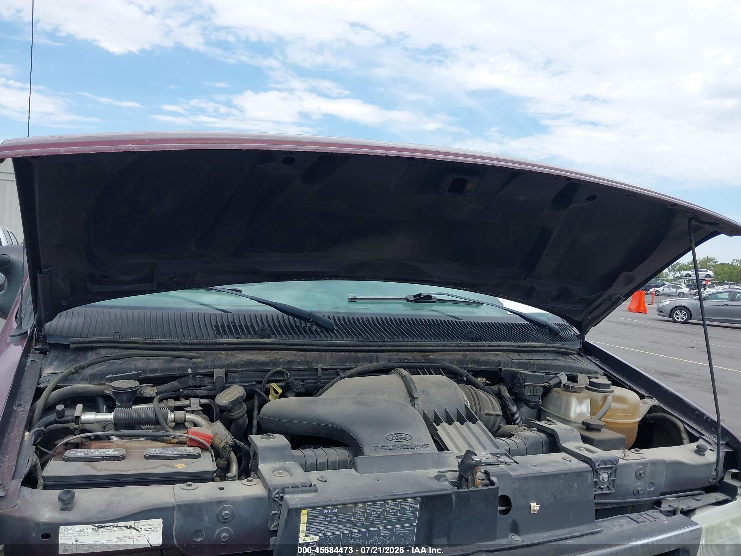 2007 Ford E-350 Super Duty Xl/xlt Red vin: 1FBNE31L07DB25928