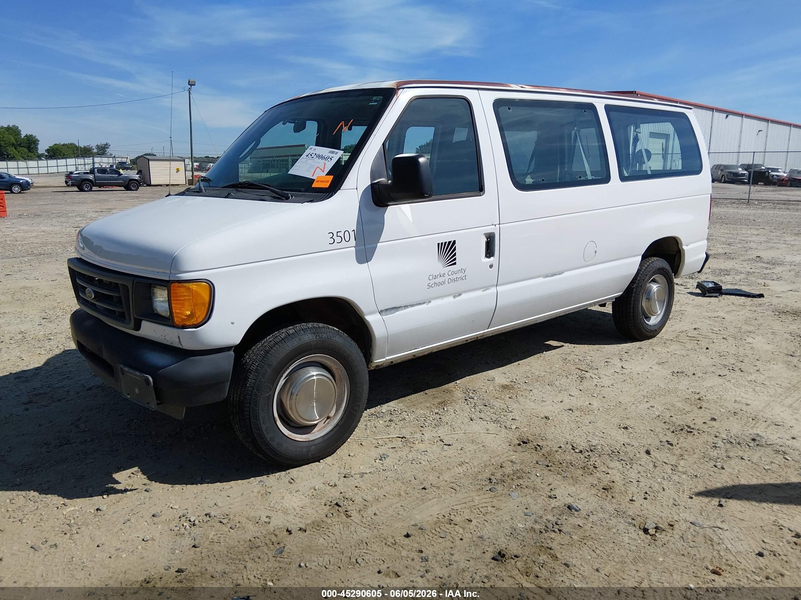 2003 Ford E-350 Super Duty Chateau/xl/xlt White vin: 1FBNE31L23HB41356
