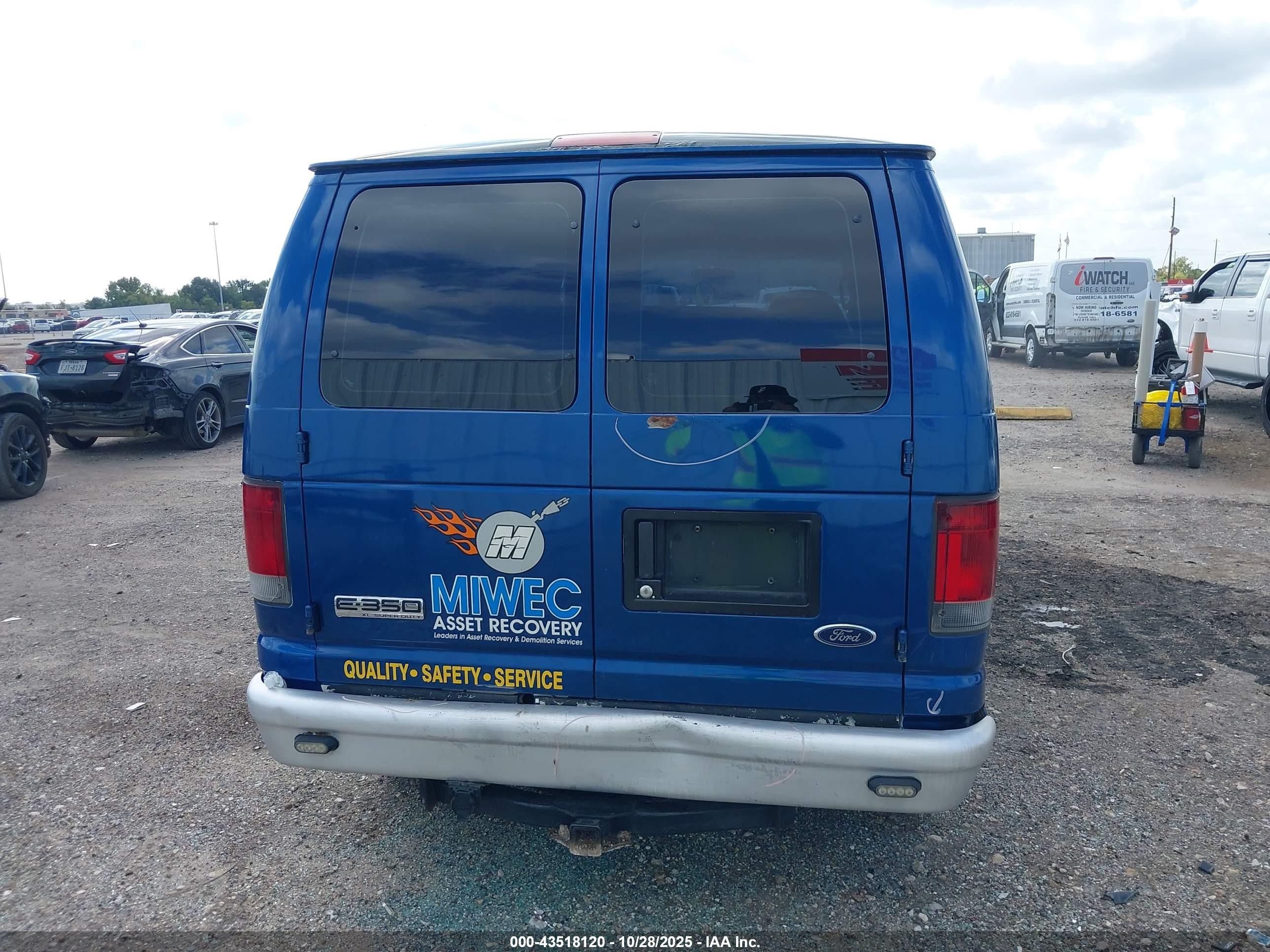2008 Ford E-350 Super Duty Xl/xlt Blue vin: 1FBNE31L28DA94067