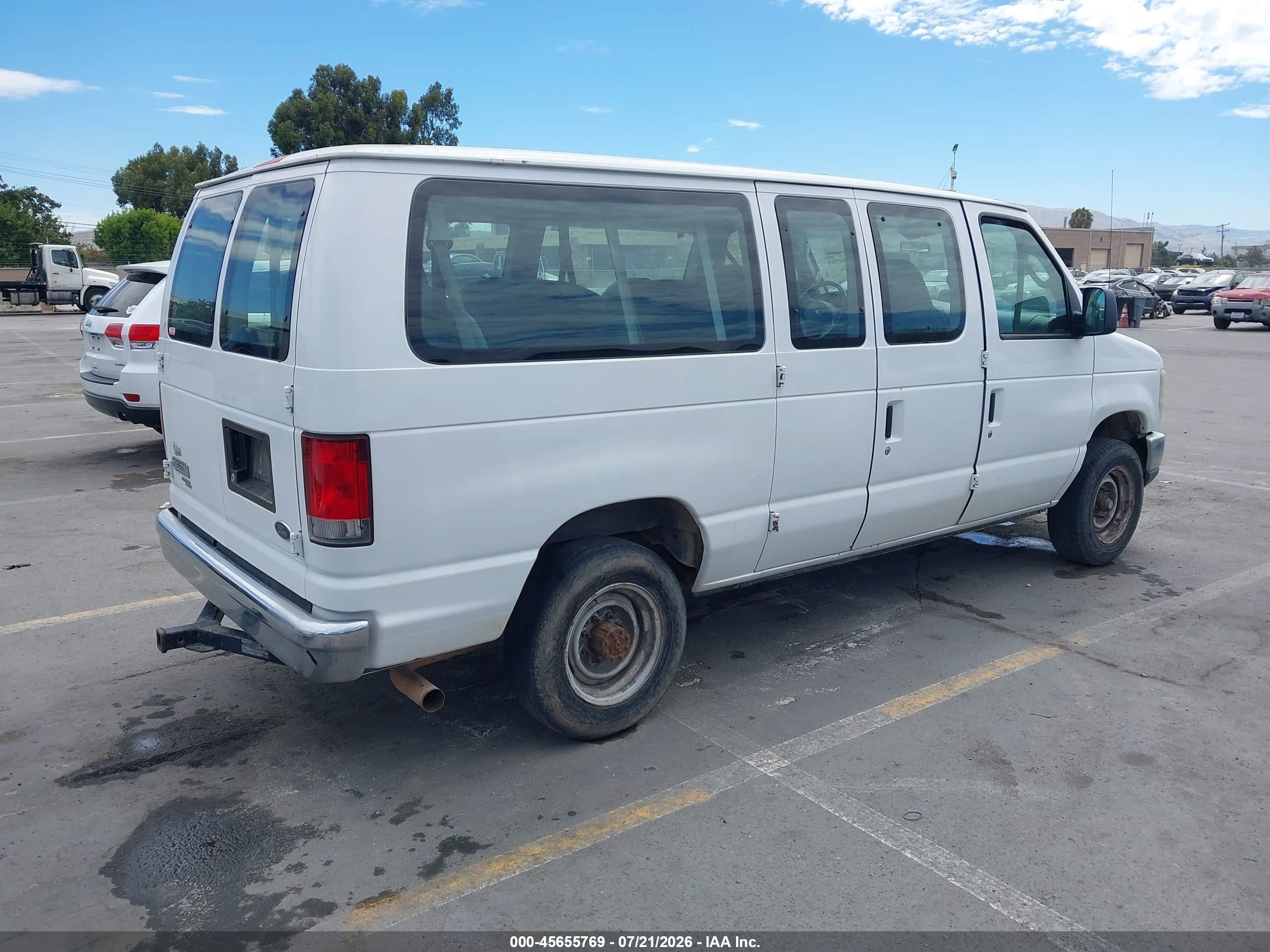 2008 Ford E-350 Super Duty Xl/xlt White vin: 1FBNE31L38DB14617