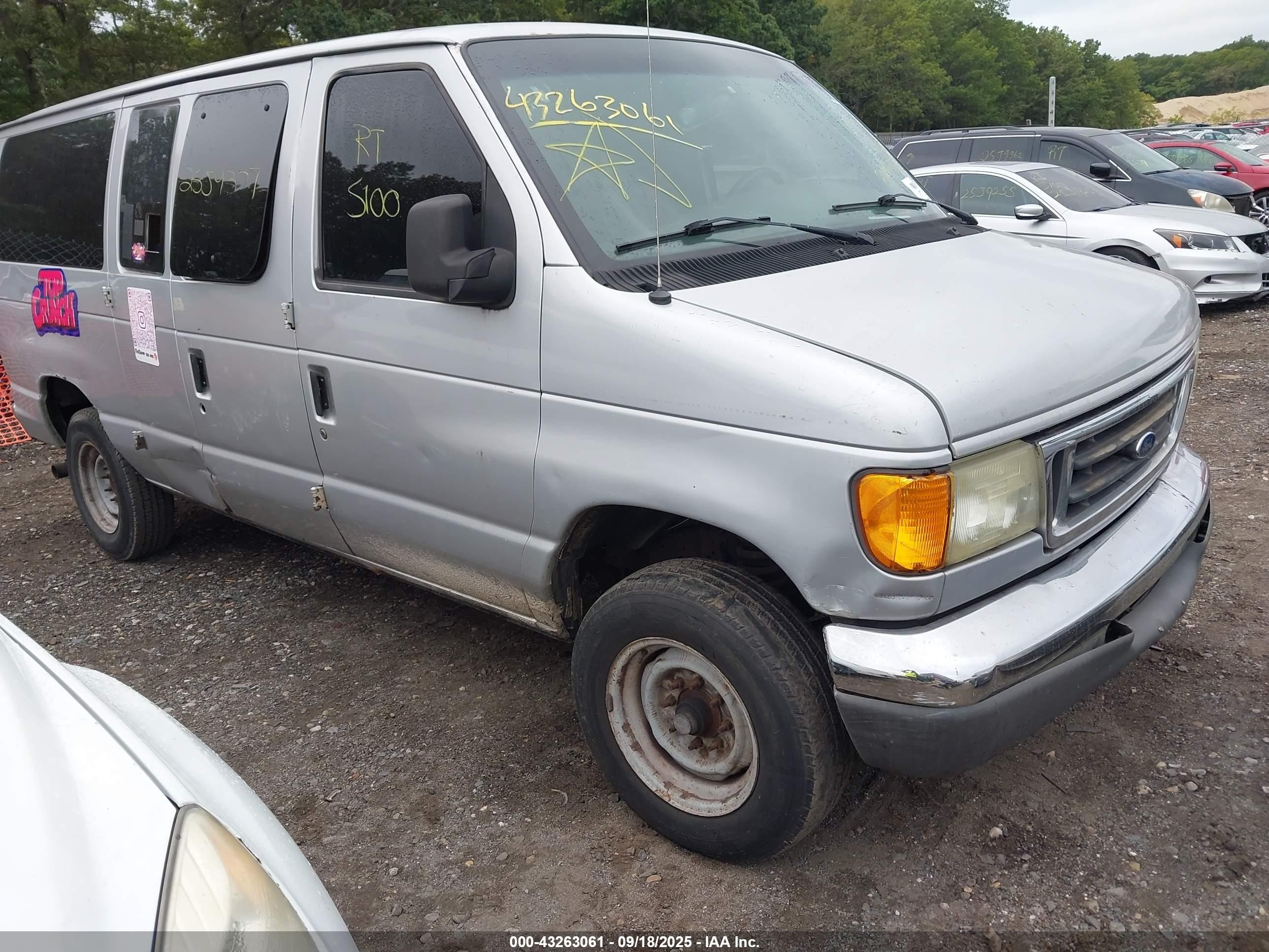 2005 Ford E-350 Super Duty Chateau/xl/xlt Gray vin: 1FBNE31L45HA98903