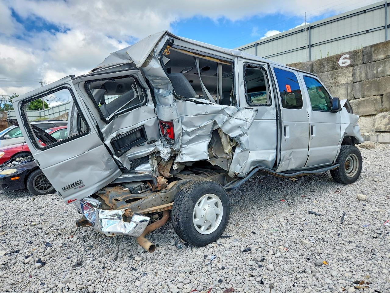 2009 Ford Econoline E350 Super Duty Wagon Silver vin: 1FBNE31L49DA47902