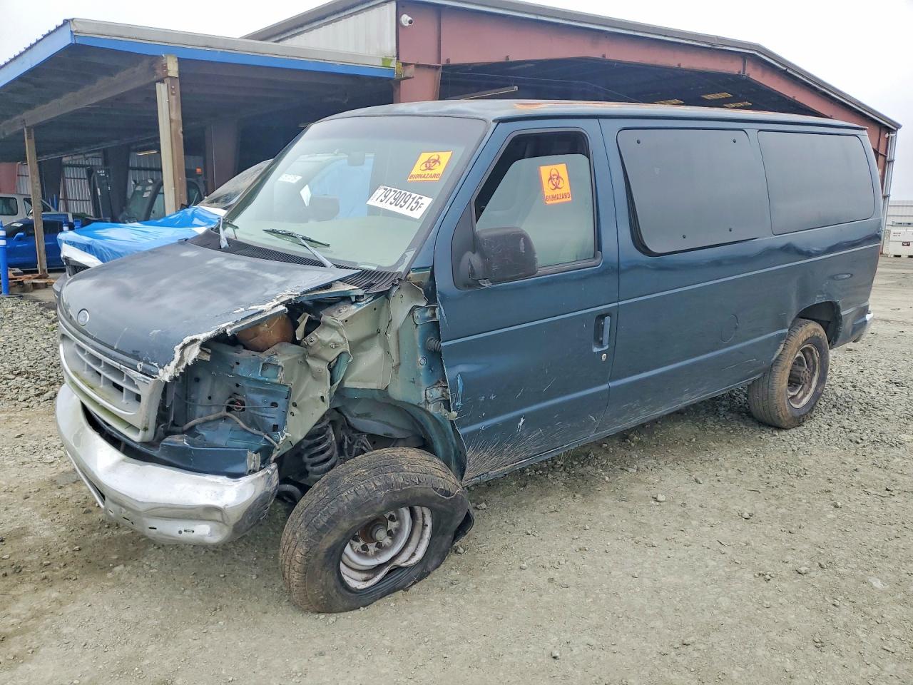 1998 Ford Econoline E350 Blue vin: 1FBNE31L6WHA28126