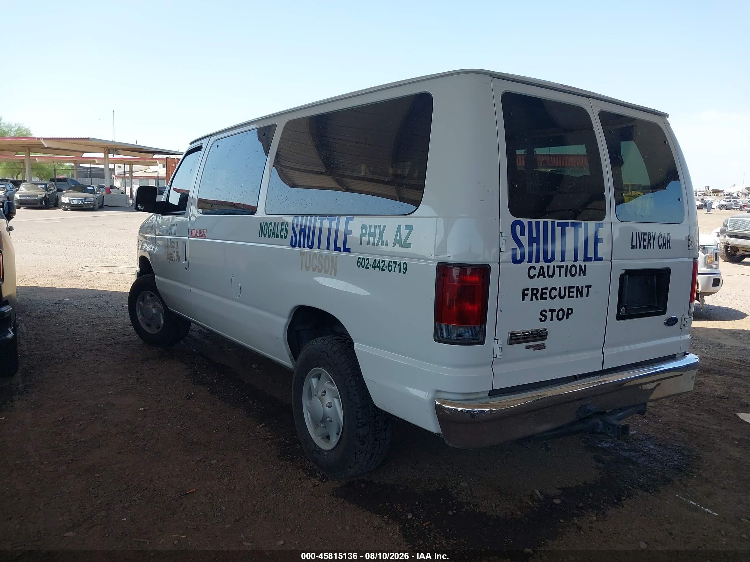 2008 Ford E-350 Super Duty Xl/xlt White vin: 1FBNE31L78DA95845