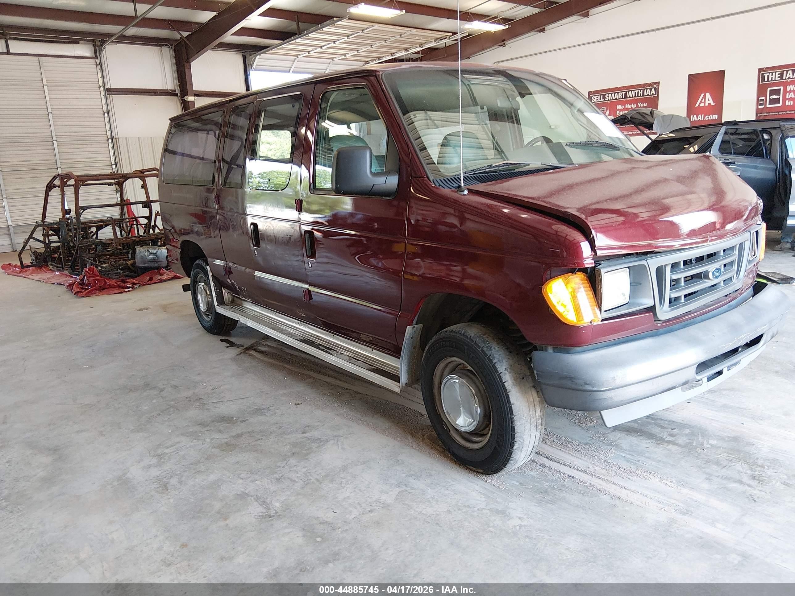 2004 Ford Econoline E350 Super Duty Wagon Burgundy vin: 1FBNE31L84HA89765