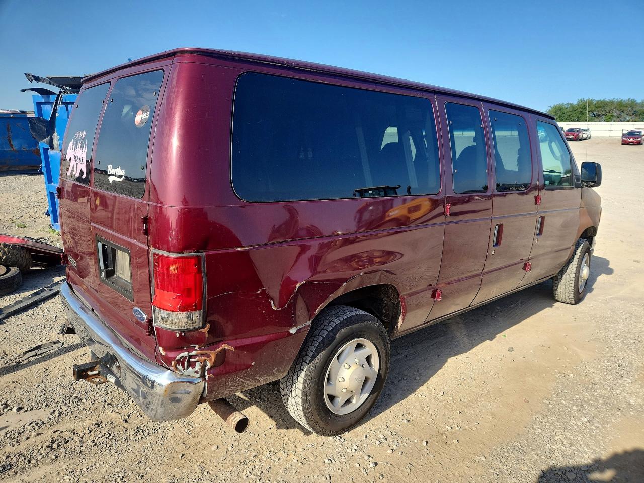 2005 Ford Econoline E350 Super Duty Wagon Burgundy vin: 1FBNE31LX5HB12979