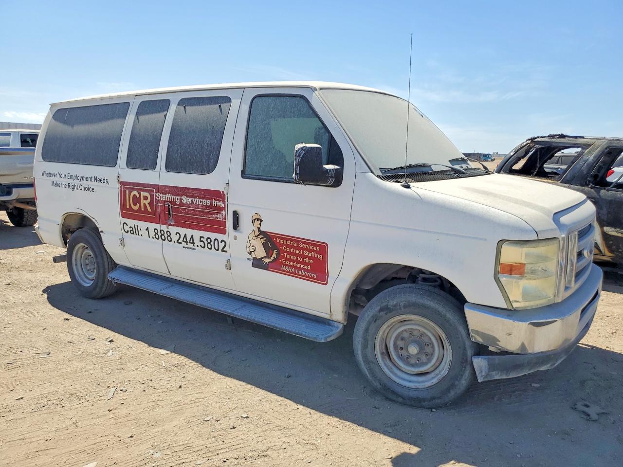 2013 Ford Econoline E350 Super Duty Wagon White vin: 1FBNE3BL3DDA45338