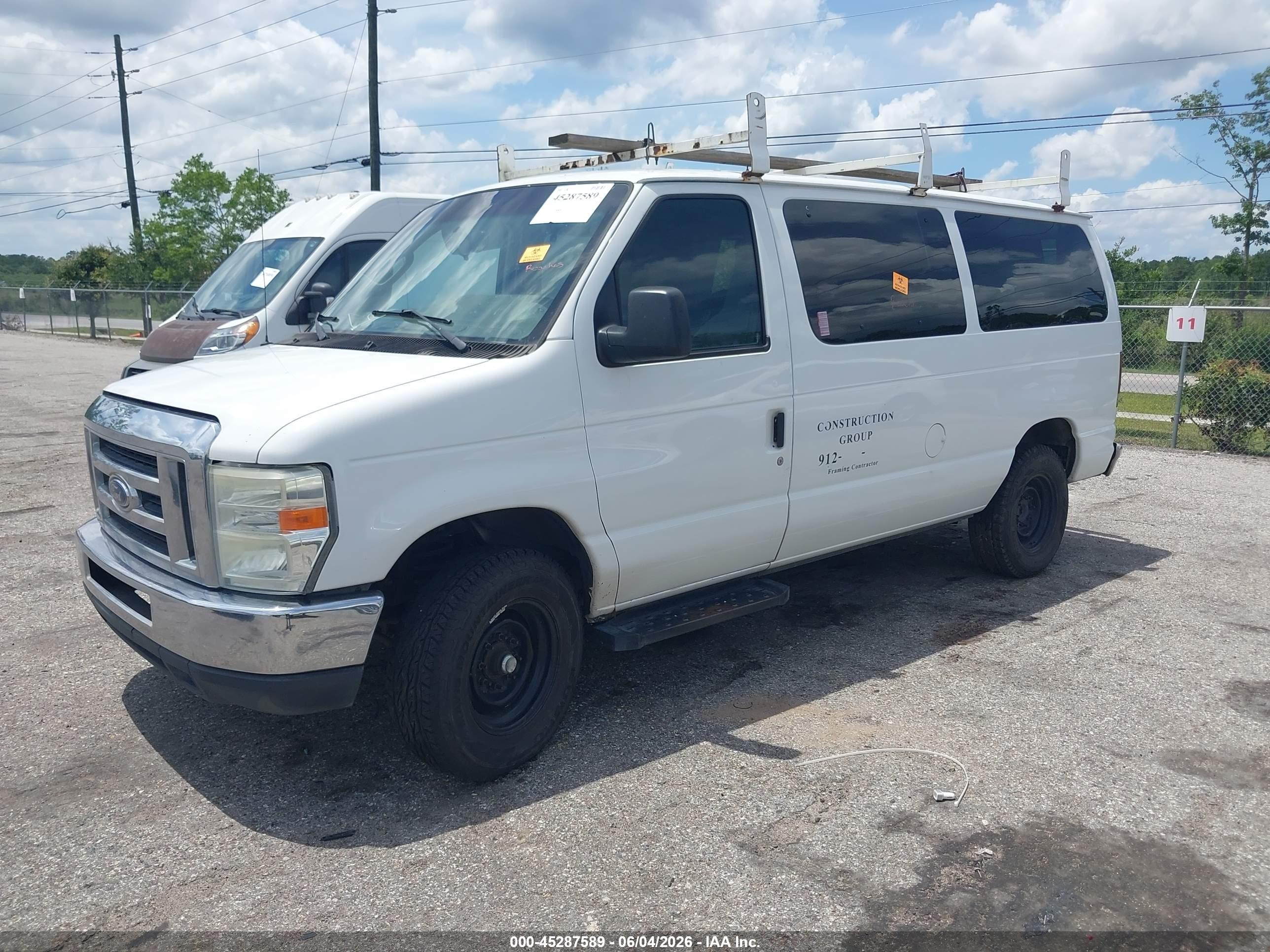 2012 Ford E-350 Super Duty Xl/xlt White vin: 1FBNE3BL9CDA61381