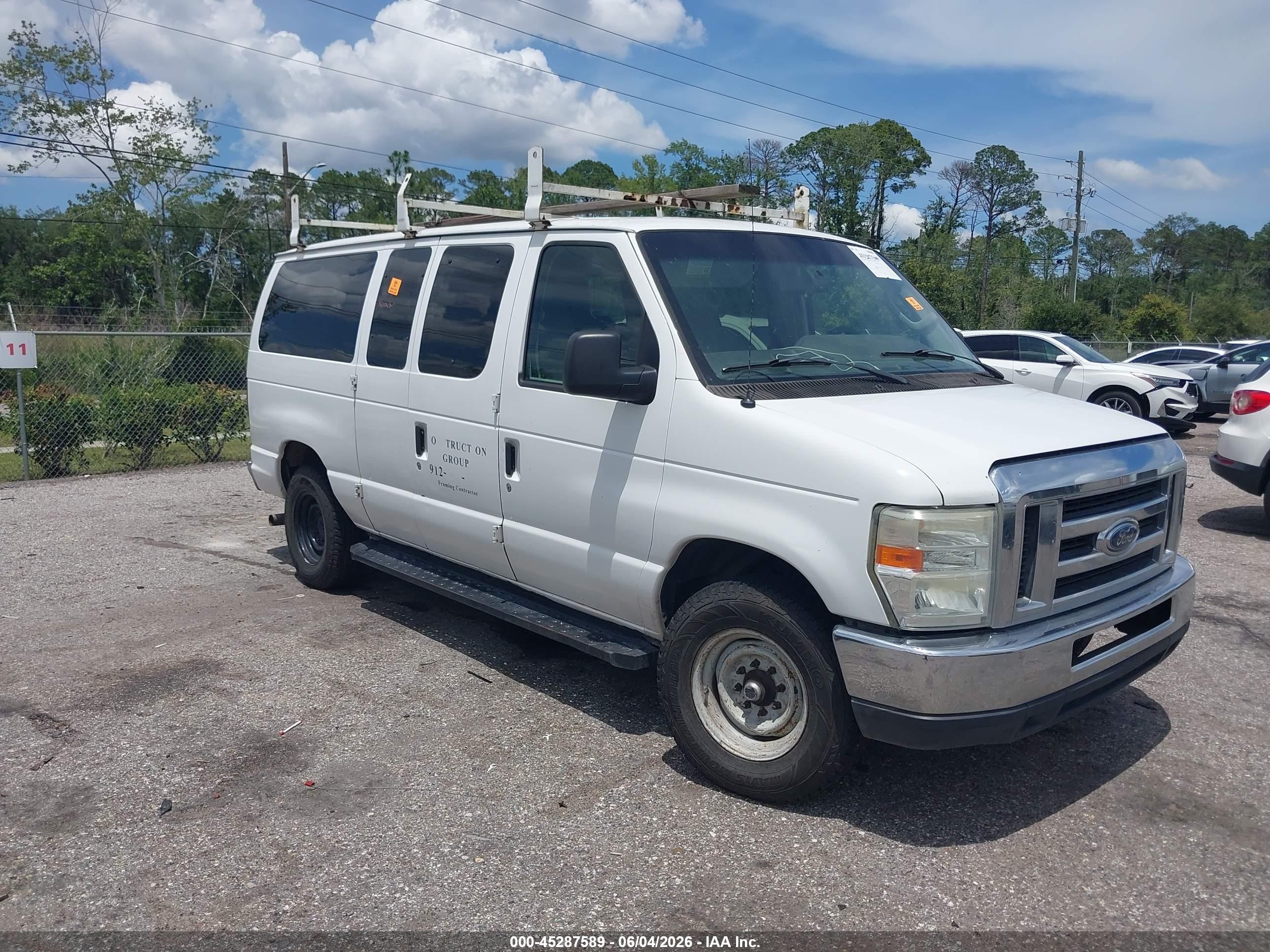 2012 Ford E-350 Super Duty Xl/xlt White vin: 1FBNE3BL9CDA61381