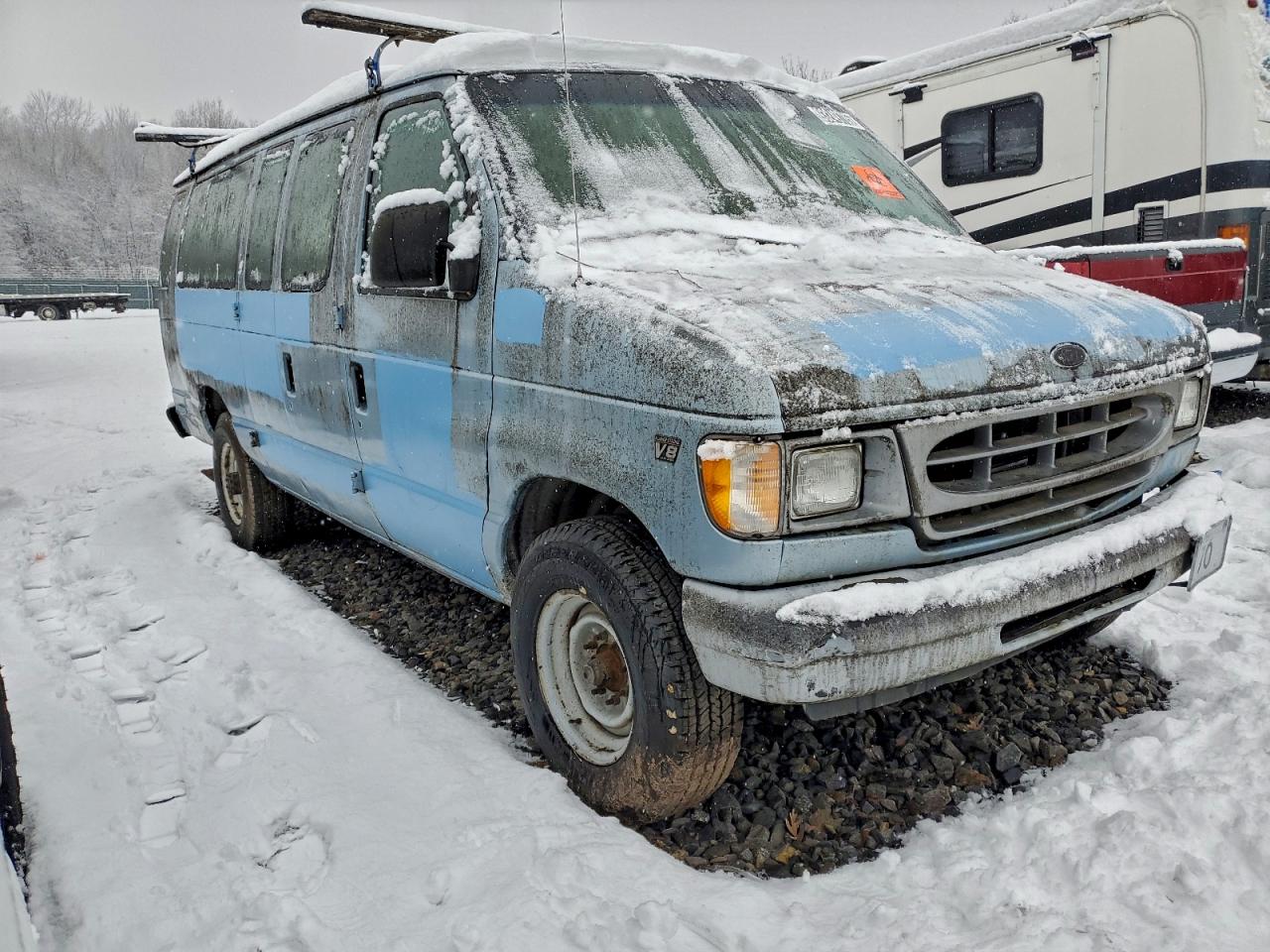 1997 Ford Econoline E350 Super Duty Wagon Blue vin: 1FBSS31F0YHB98264