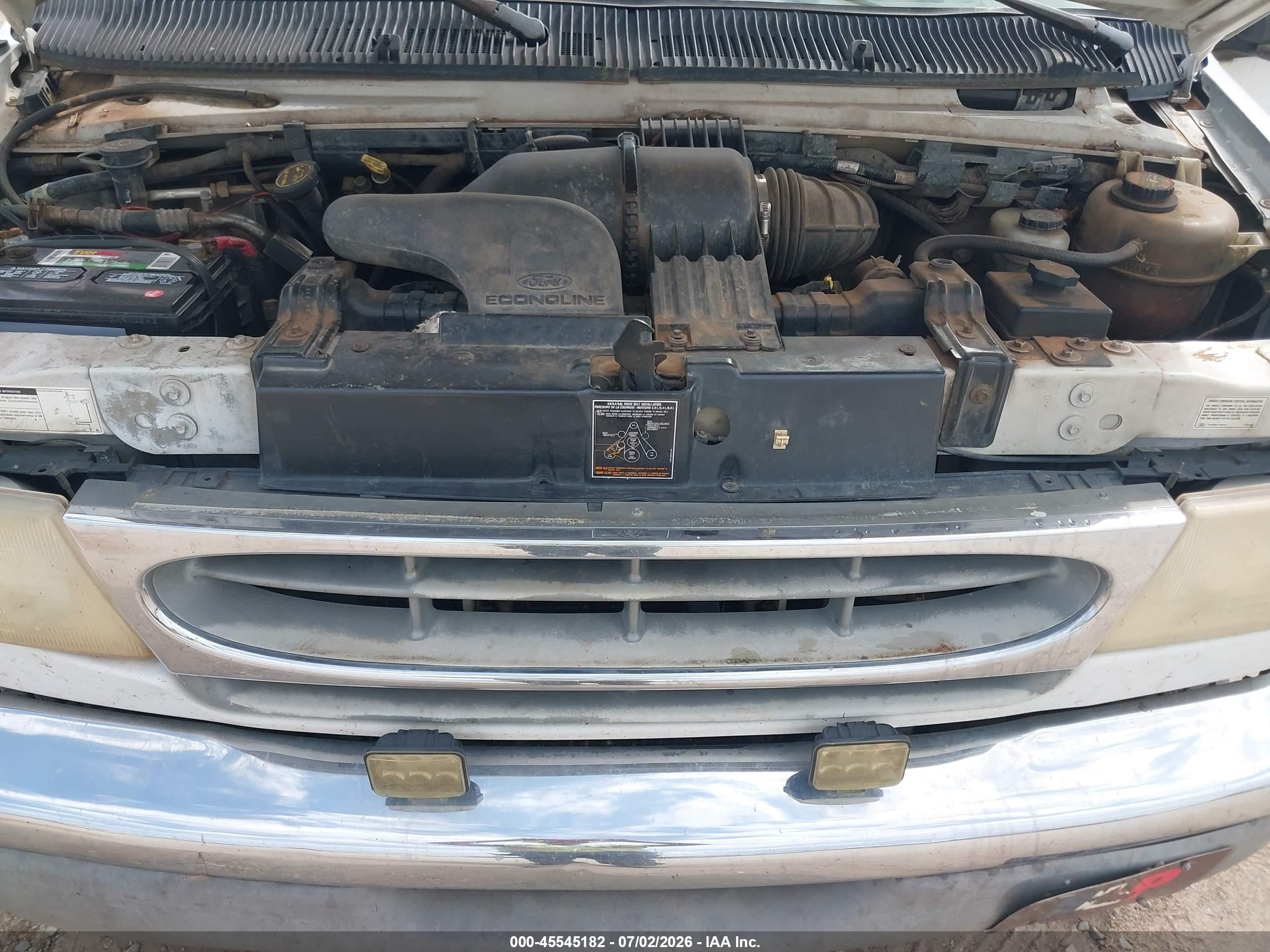 2001 Ford E-350 Super Duty Xl/xlt White vin: 1FBSS31L01HA75351