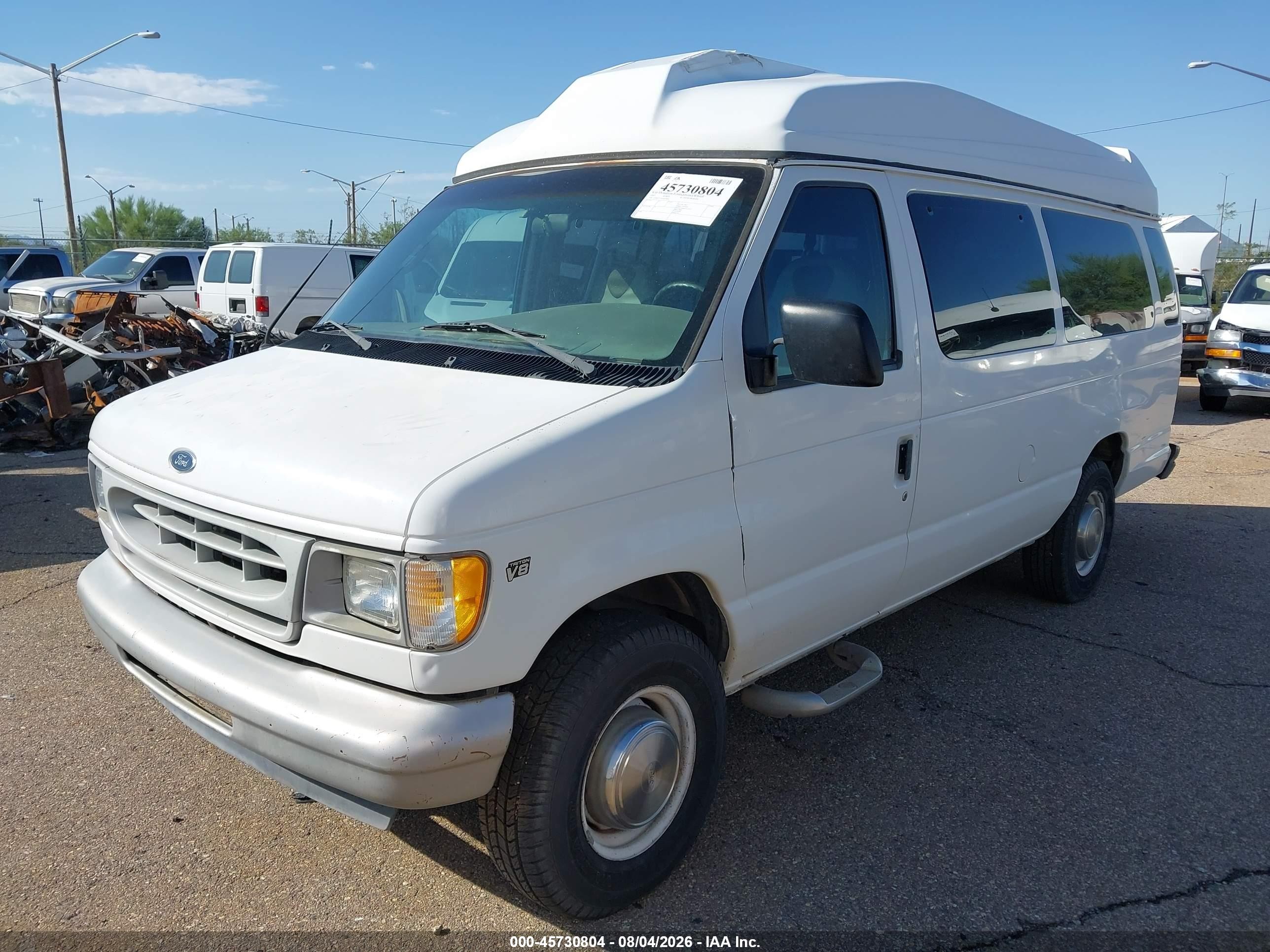 2001 Ford E-350 Super Duty Xl/xlt White vin: 1FBSS31L01HB59850