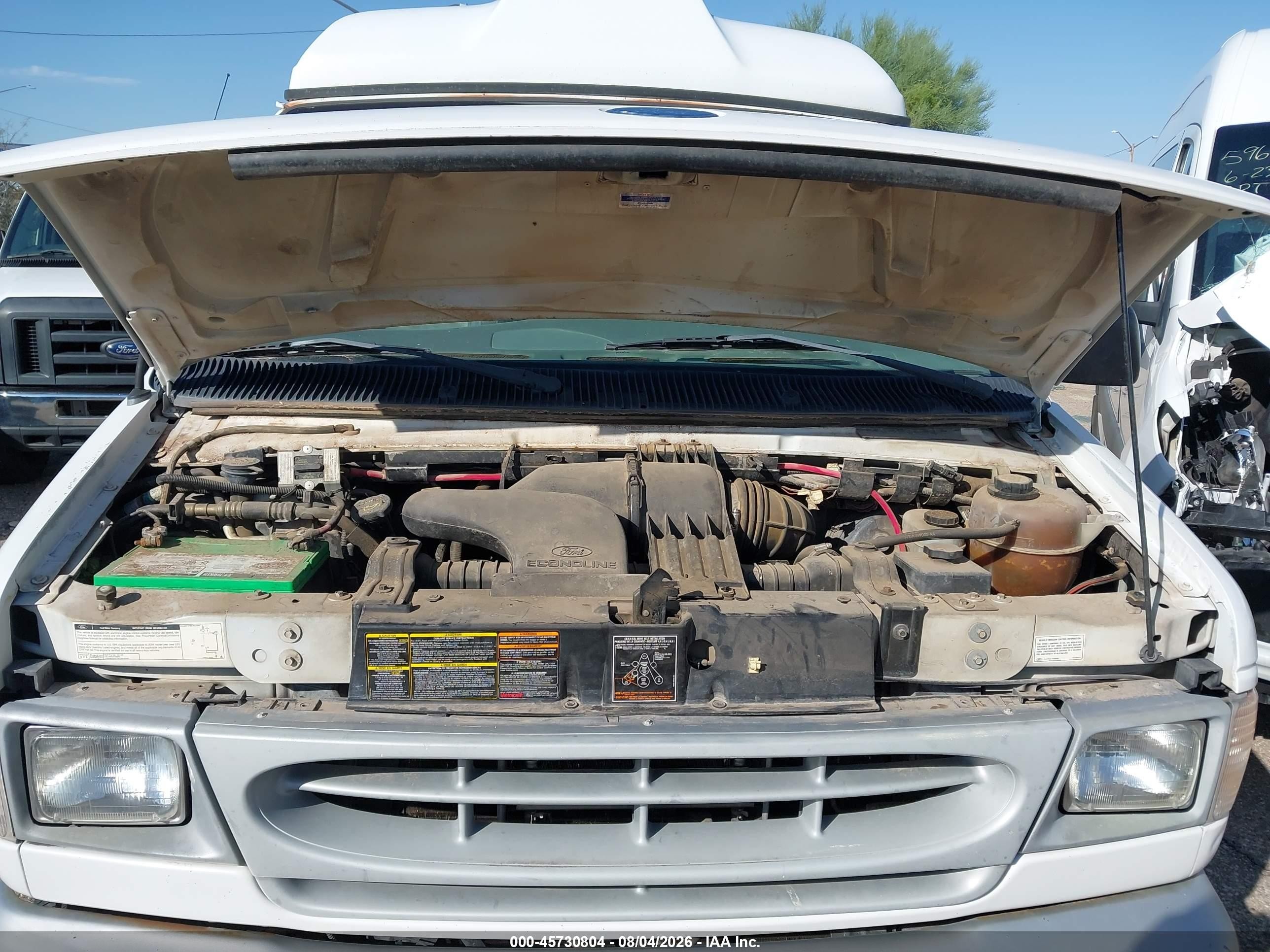 2001 Ford E-350 Super Duty Xl/xlt White vin: 1FBSS31L01HB59850