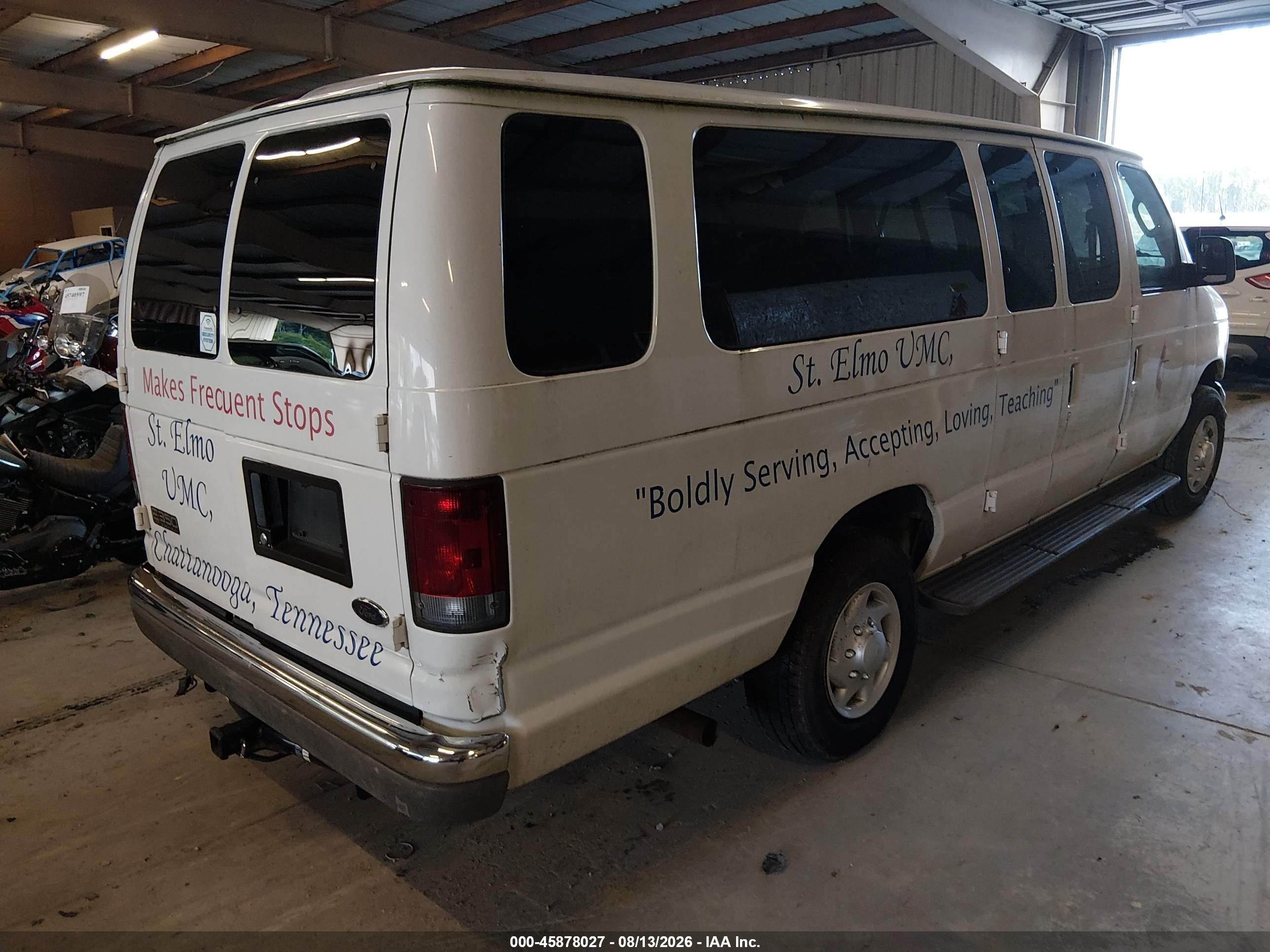 2003 Ford E-350 Super Duty Xl/xlt White vin: 1FBSS31L03HB40802