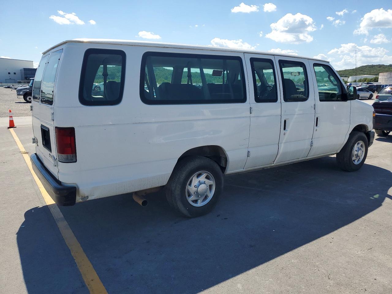 2009 Ford Econoline E350 Super Duty Wagon White vin: 1FBSS31L09DA63350
