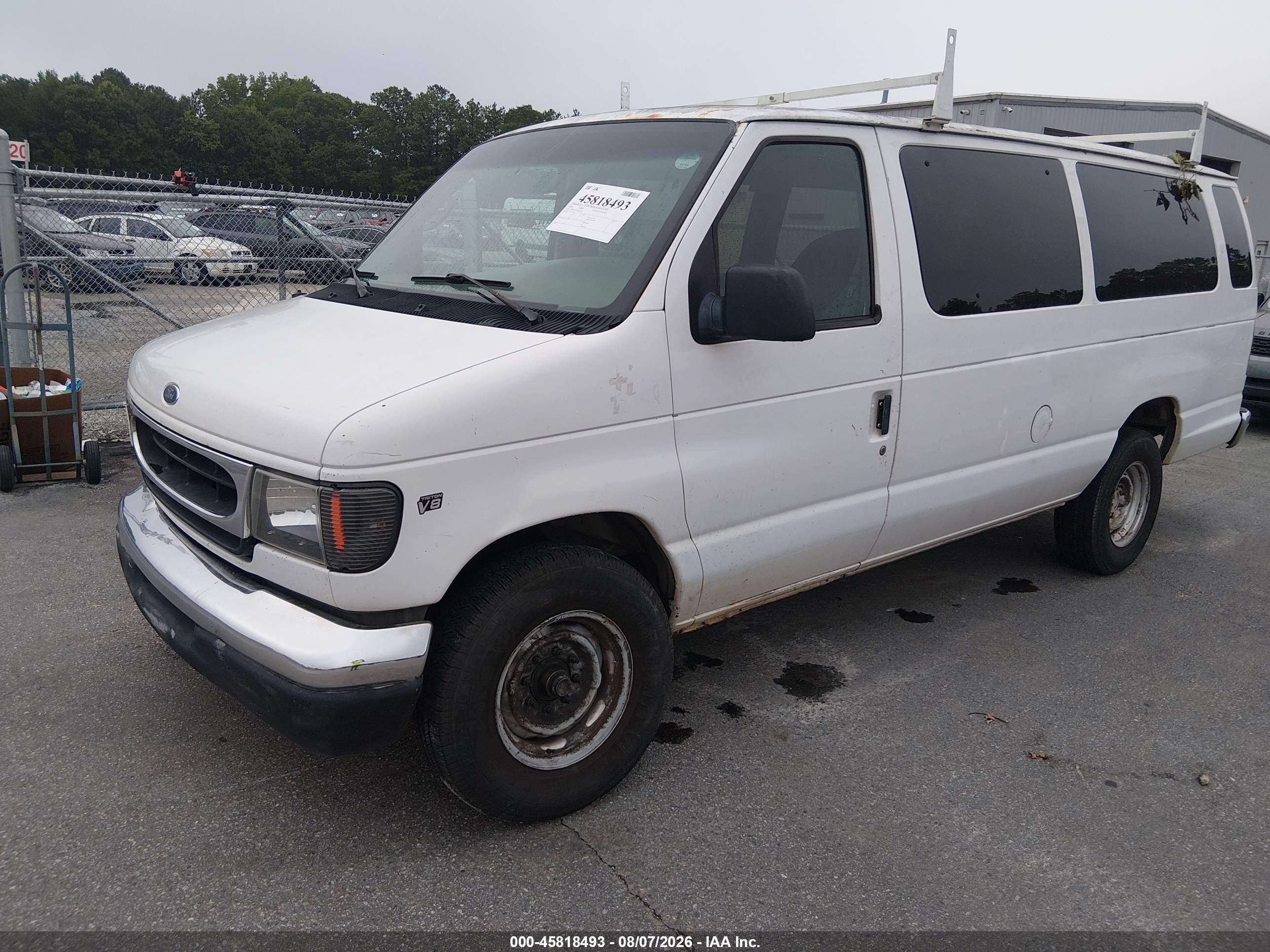 2002 Ford E-350 Super Duty Xl/xlt White vin: 1FBSS31L22HB42145
