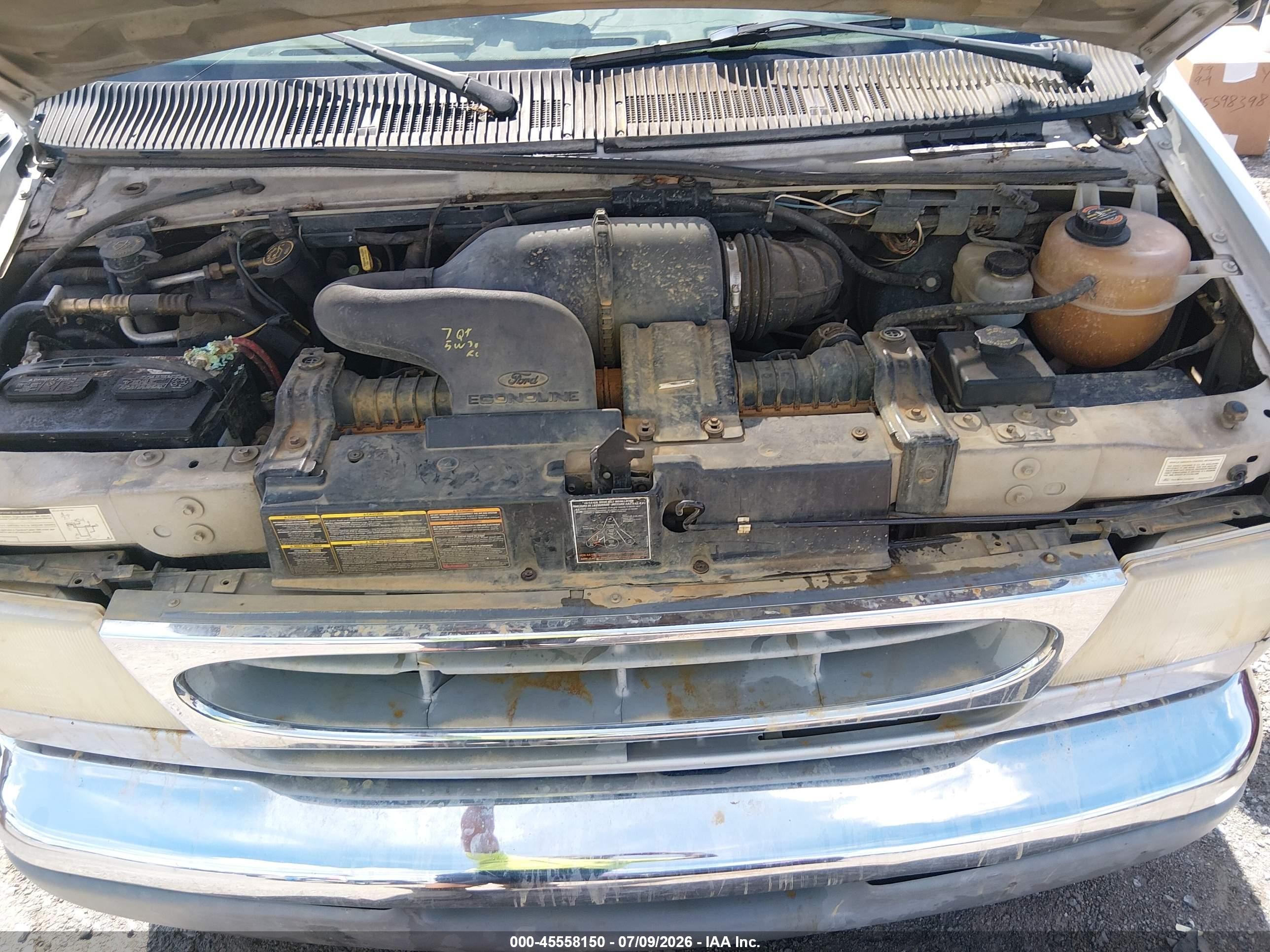 1999 Ford E-350 Super Duty Xl/xlt White vin: 1FBSS31L2XHA99496