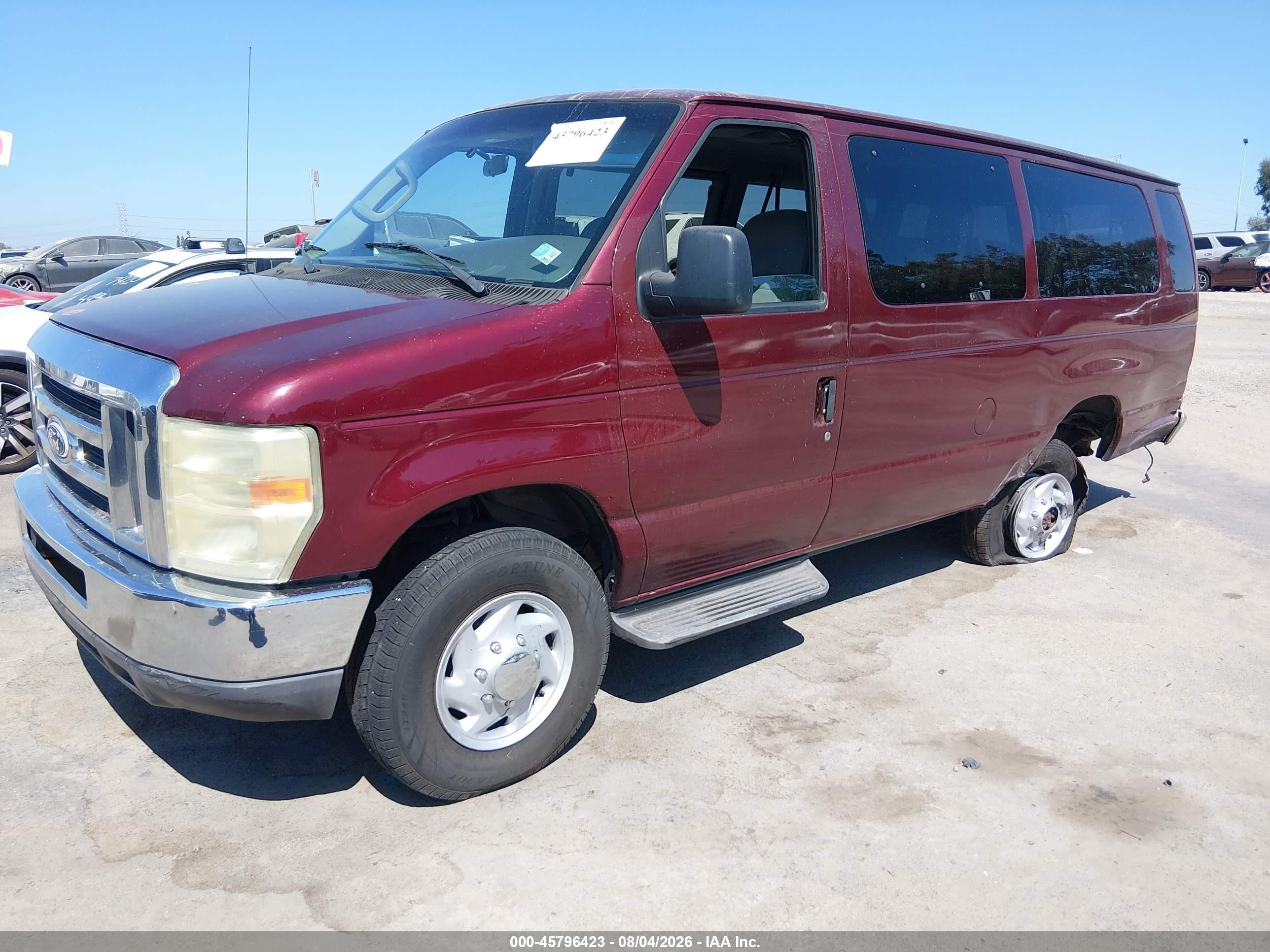 2008 Ford E-350 Super Duty Xl/xlt Burgundy vin: 1FBSS31L48DA64628