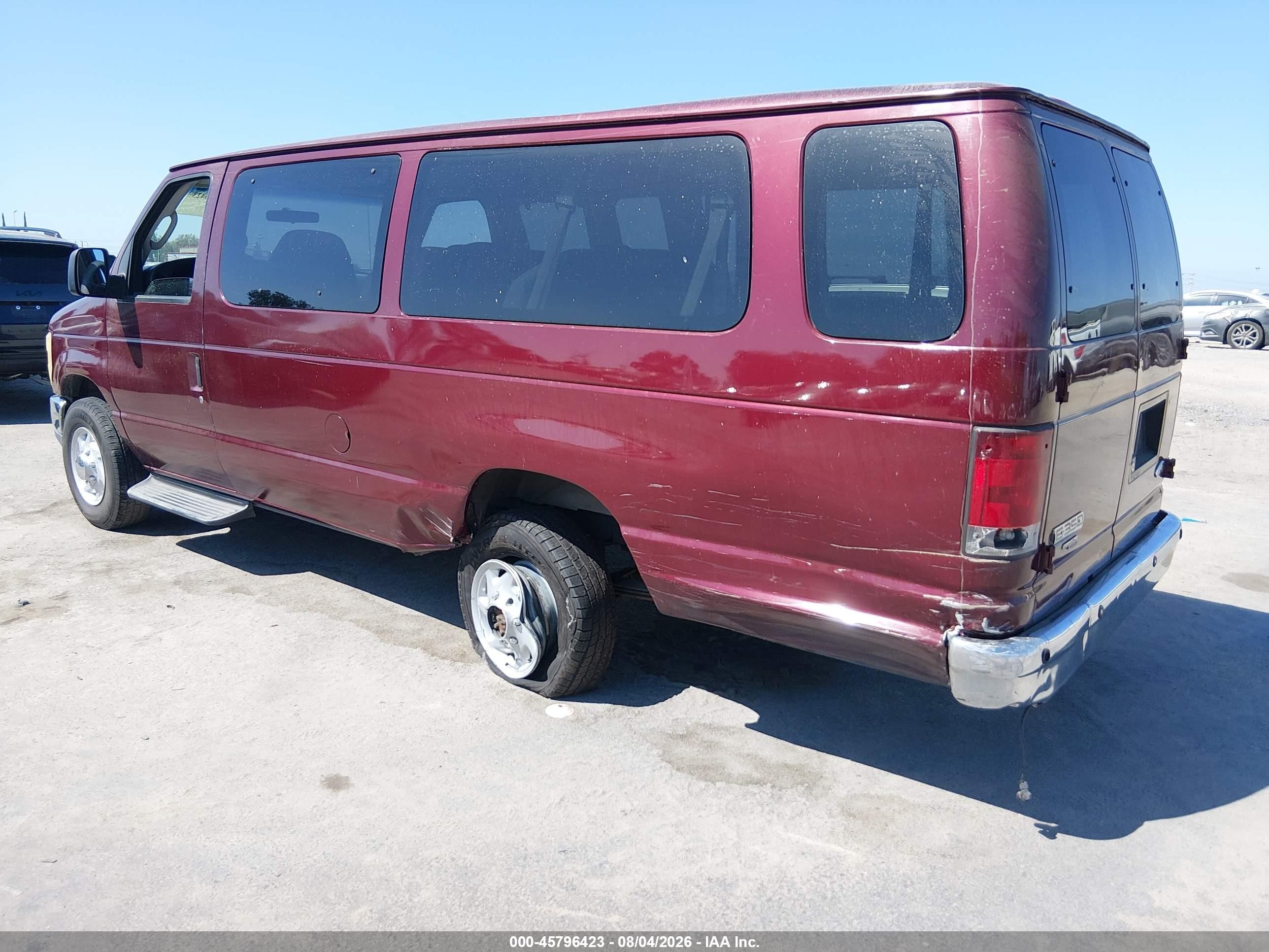 2008 Ford E-350 Super Duty Xl/xlt Burgundy vin: 1FBSS31L48DA64628