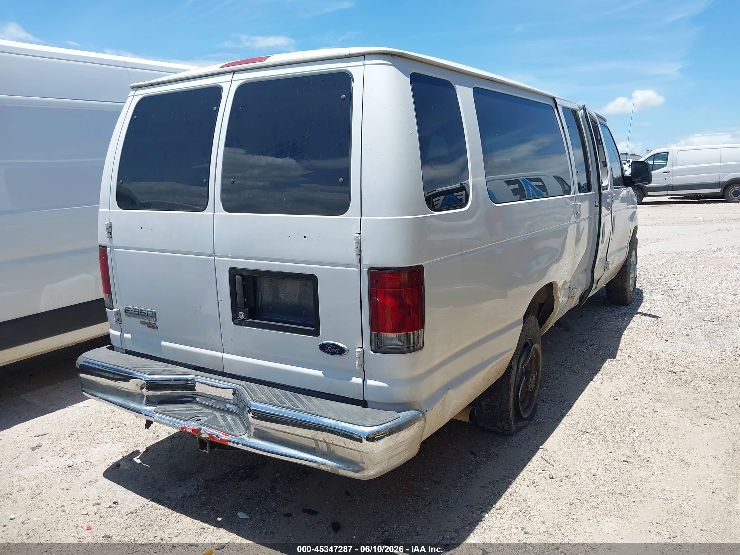 2008 Ford E-350 Super Duty Xl/xlt White vin: 1FBSS31L48DB32040